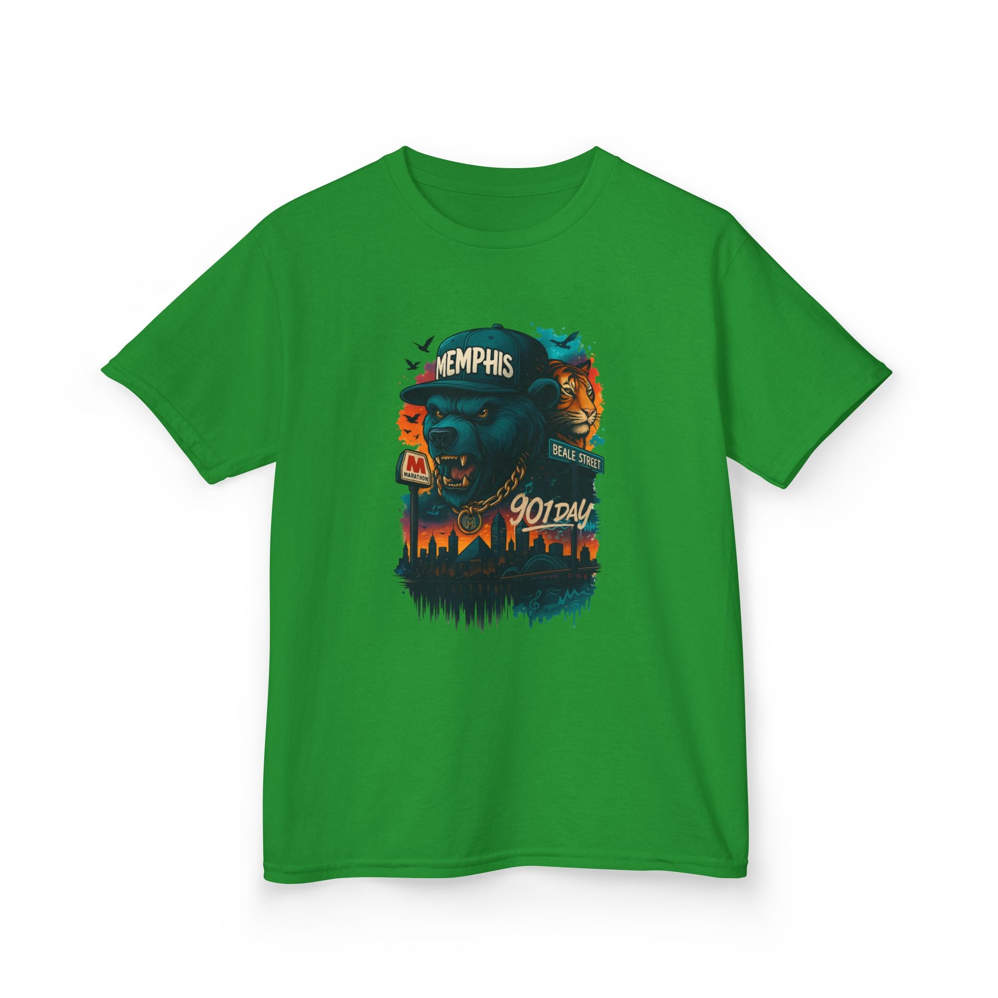 Kids Tee — Memphis Guitar Skyline Graphic ("Memphis 901")
