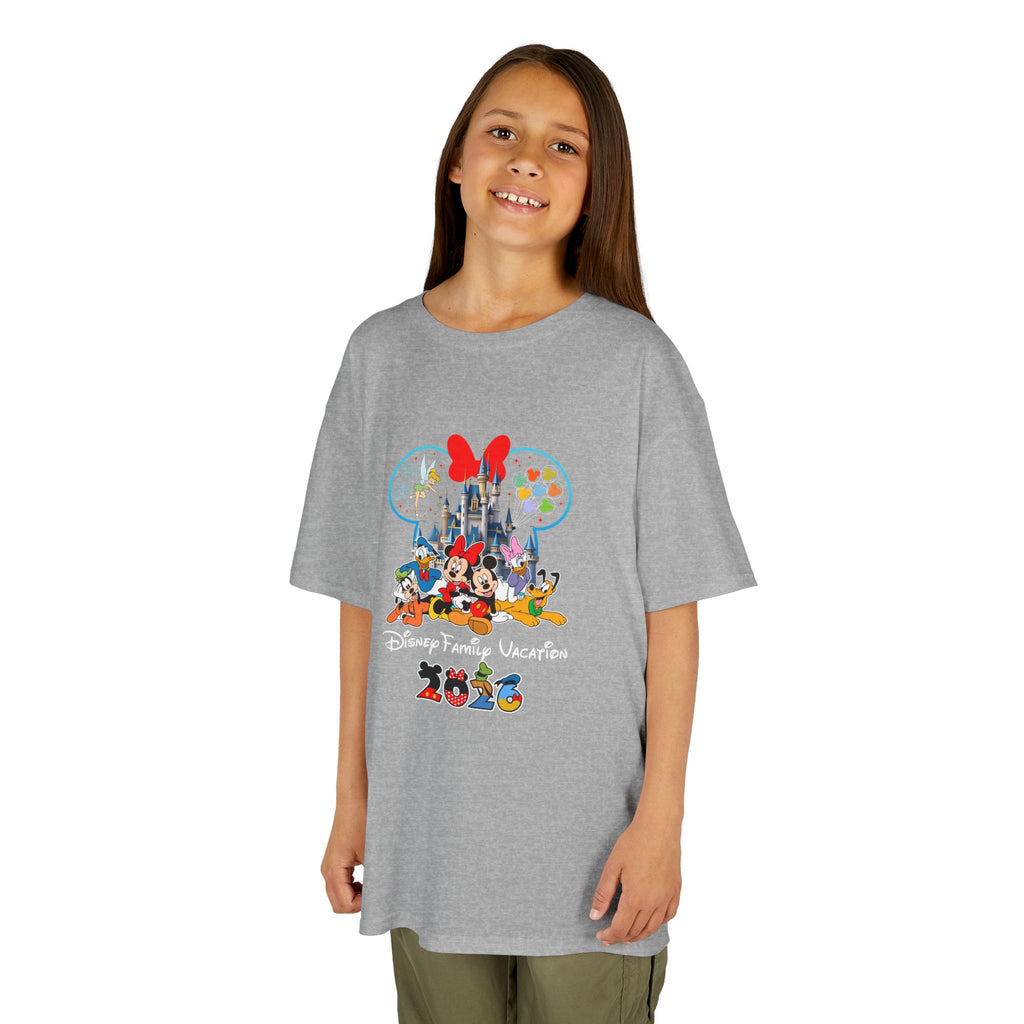 Kids Disney Vacation T-Shirt – Mickey & Friends Castle Graphic