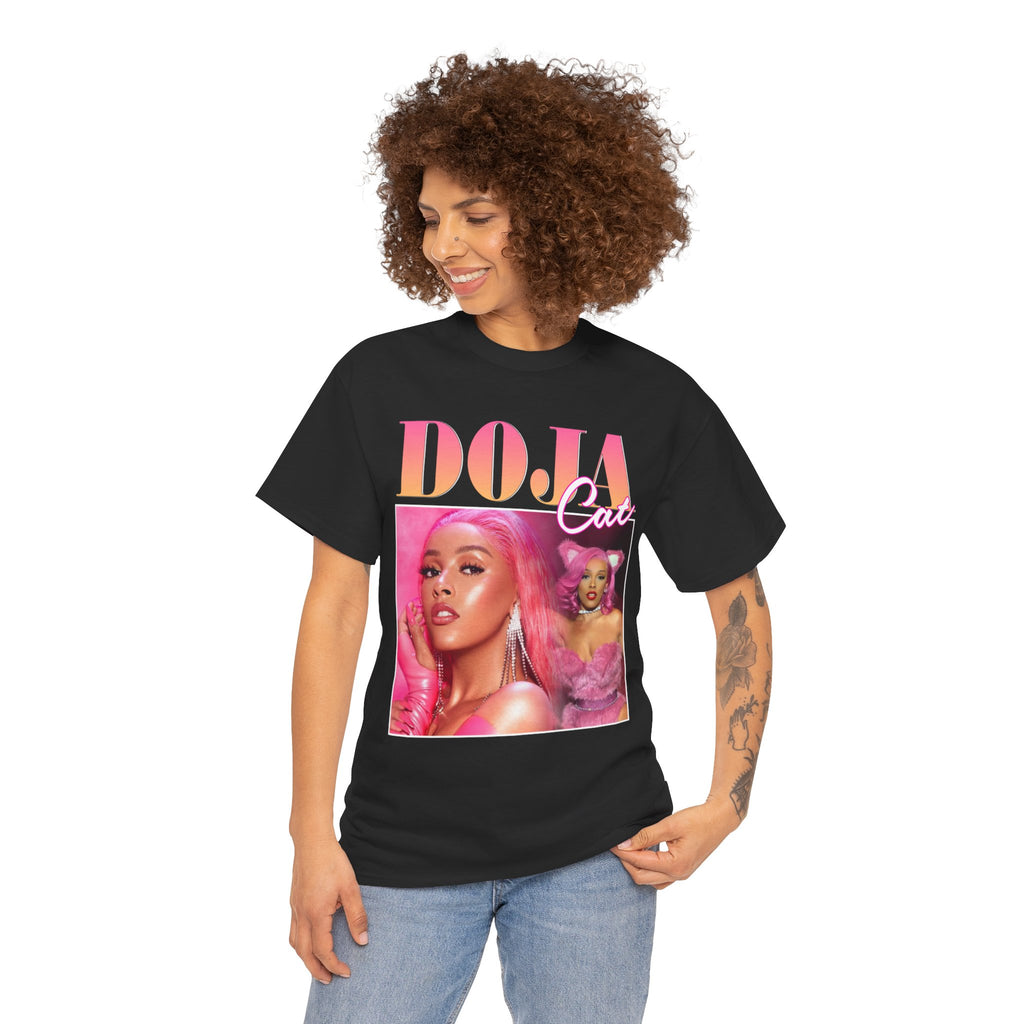 Graphic Tee — "DOJA C." Pink Retro Portrait