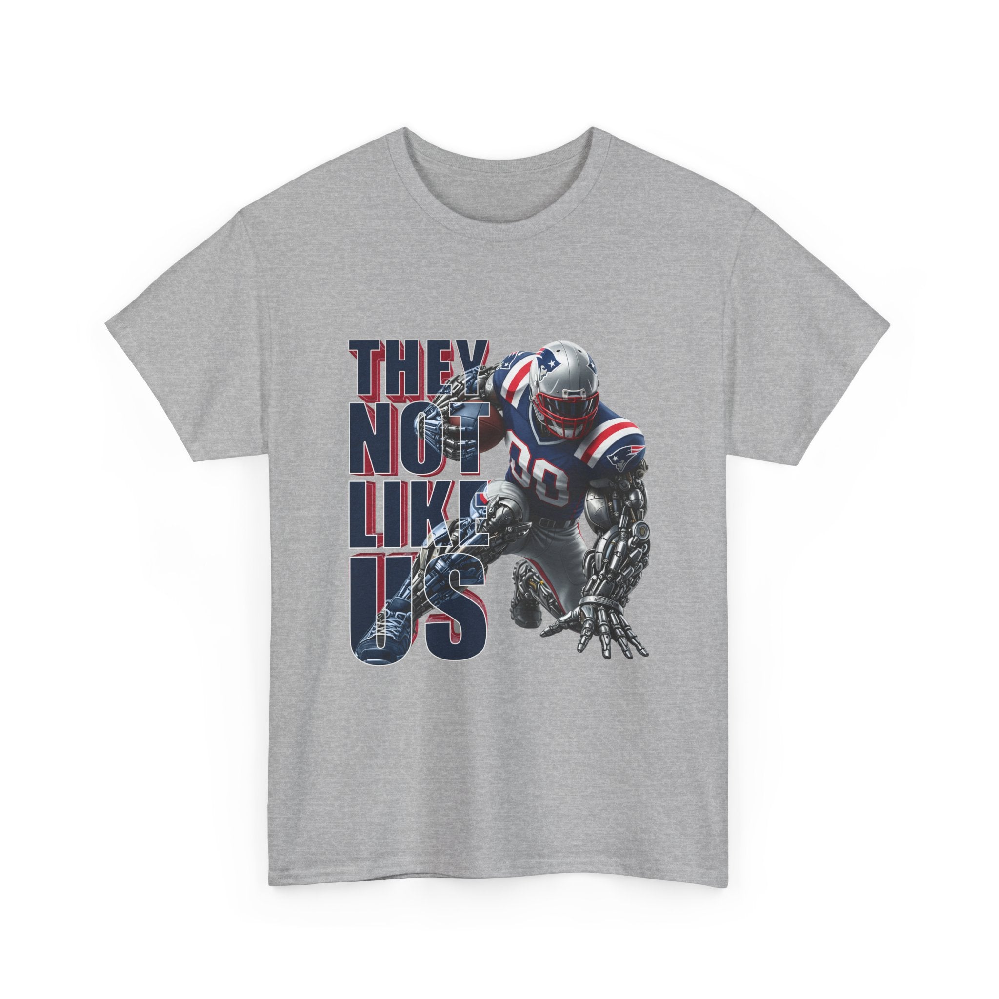 New England Patriots Football Predator T-Shirt — 'They No Like Us' Gridiron Graphic Tee