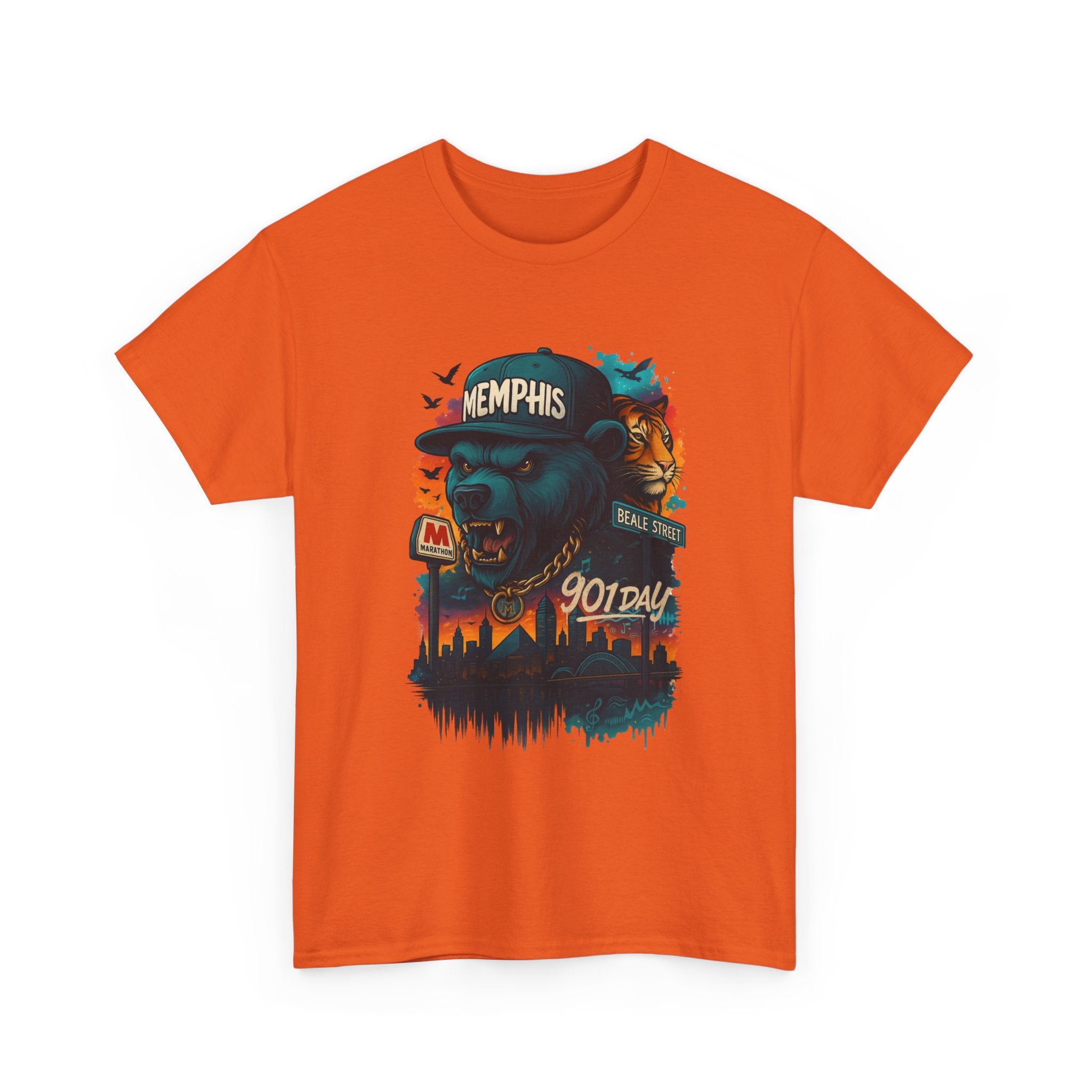Memphis Bear Skyline T-Shirt — 901 Day City Pride Tee