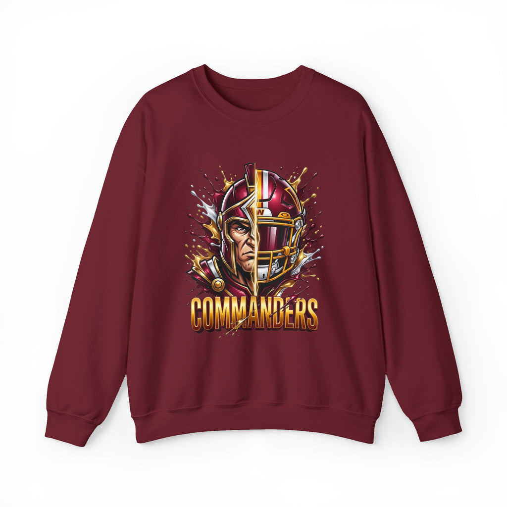 Commanders Football Crewneck Sweatshirt — Vintage Helmet Graphic