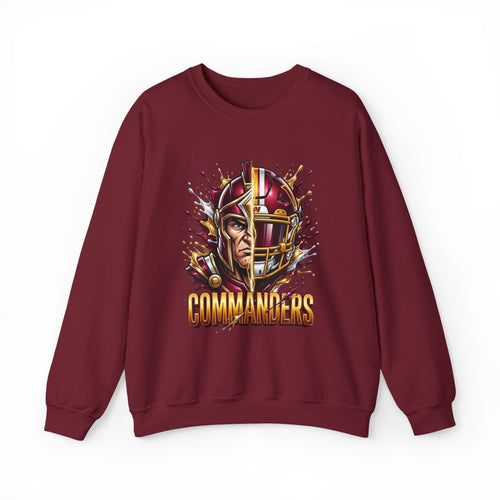 Commanders Football Crewneck Sweatshirt — Vintage Helmet Graphic
