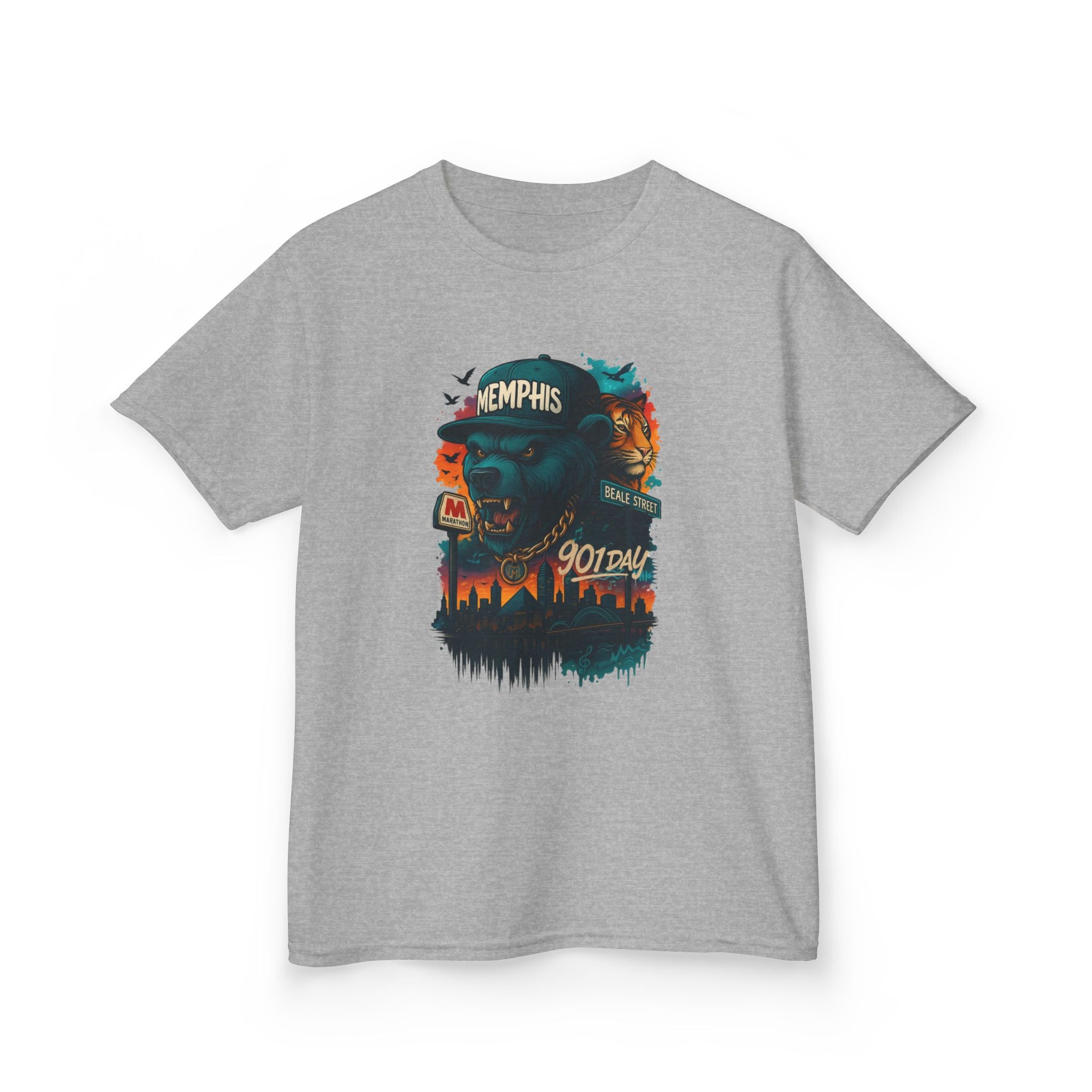 Kids Tee — Memphis Guitar Skyline Graphic ("Memphis 901")