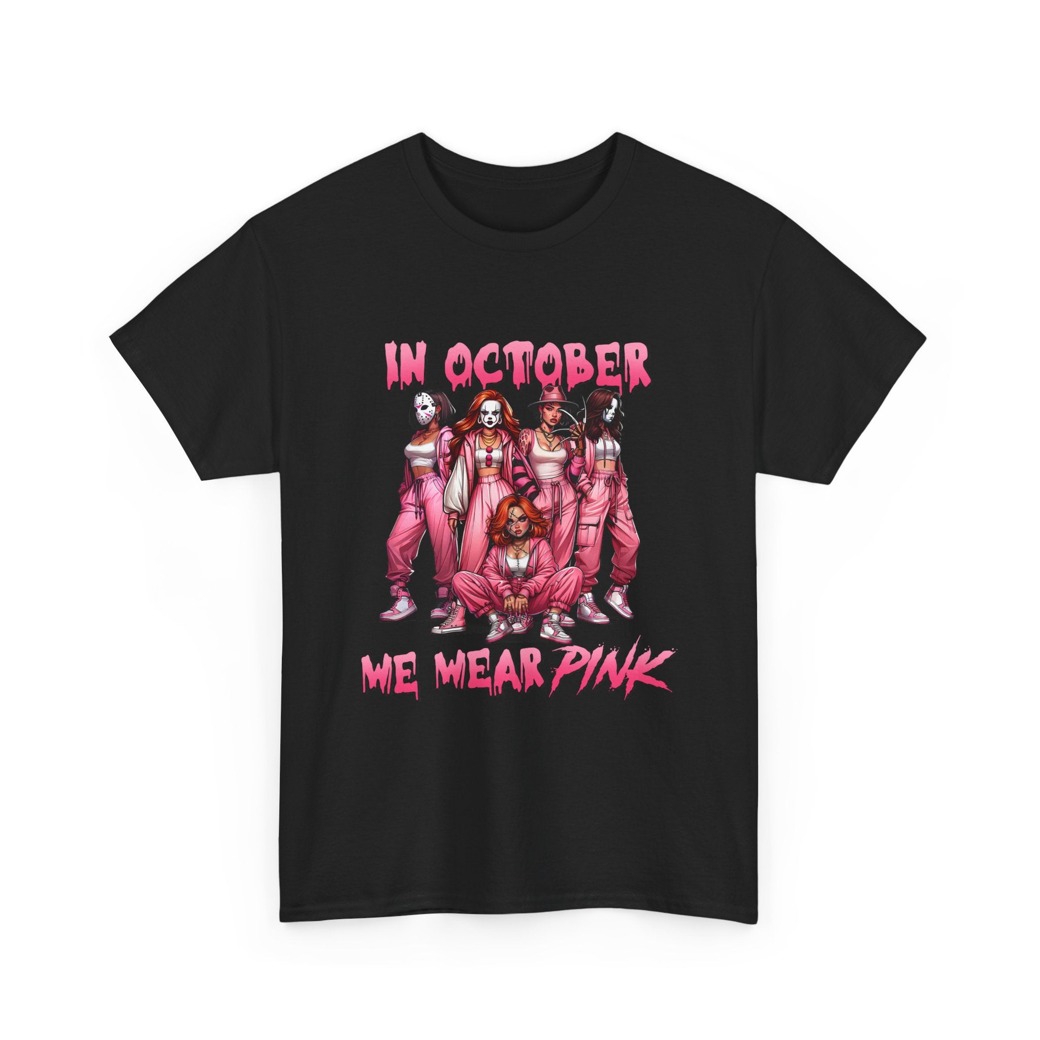 Breast Cancer Awareness T-Shirt — "In October We Wear Pink" Graphic Tee