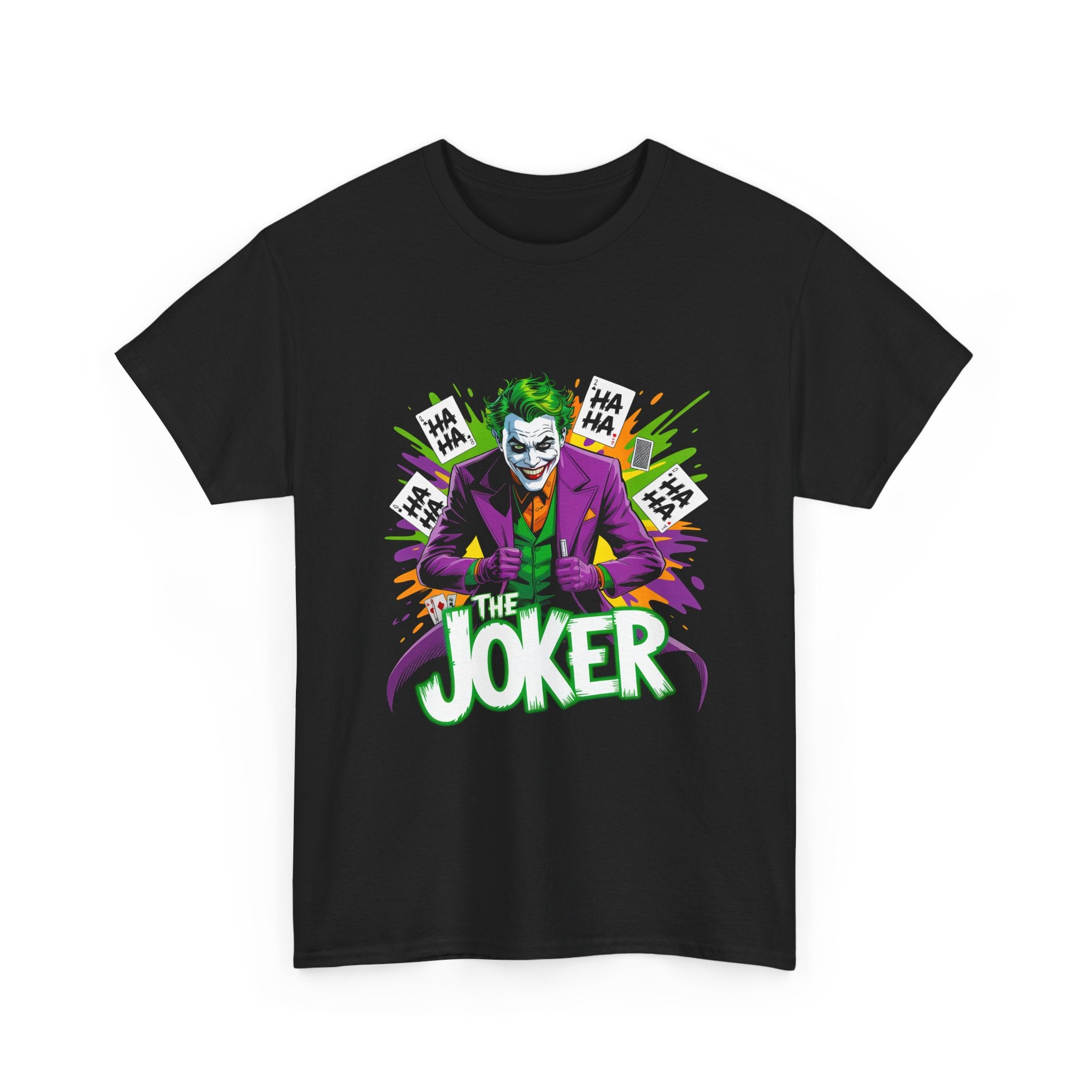 Joker Graphic T-Shirt — Comic Villain Neon Design