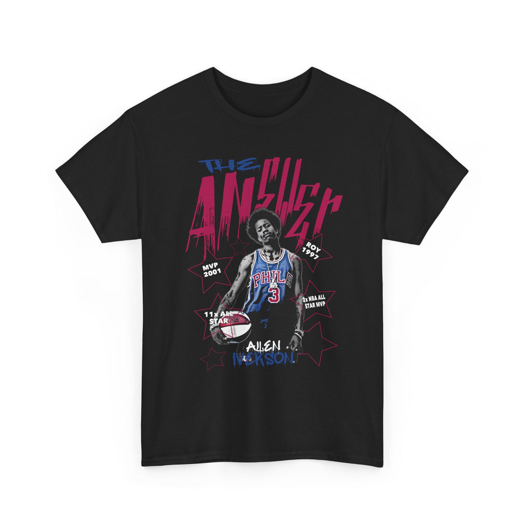 The Answer Allen Iverson Basketball T‑Shirt — Retro Player Graphic Tee