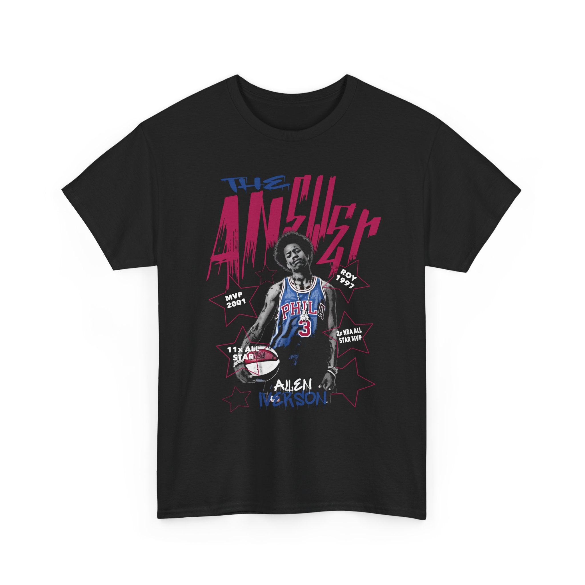 The Answer Allen Iverson Basketball T‑Shirt — Retro Player Graphic Tee