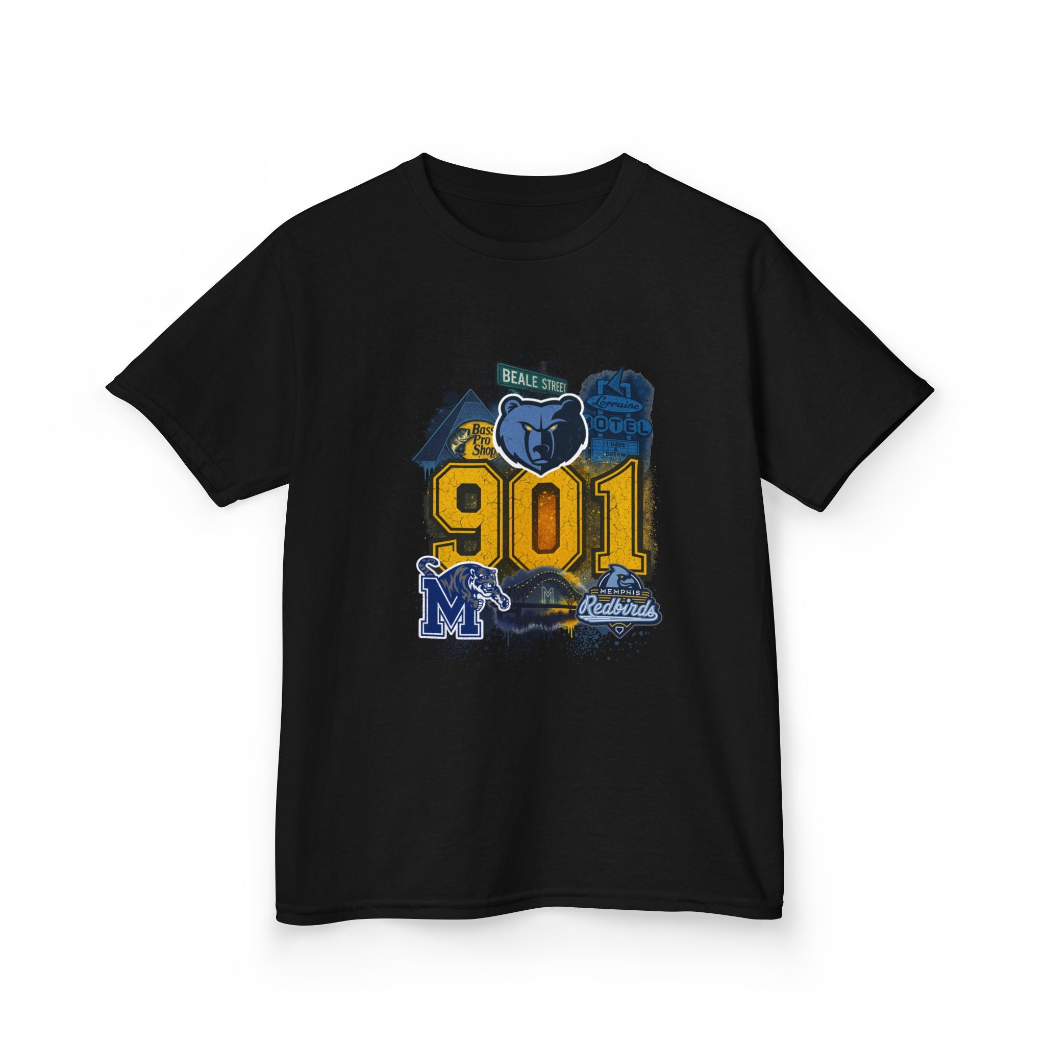 Kids Tee — '901' Memphis Pride Graphic Shirt for Children
