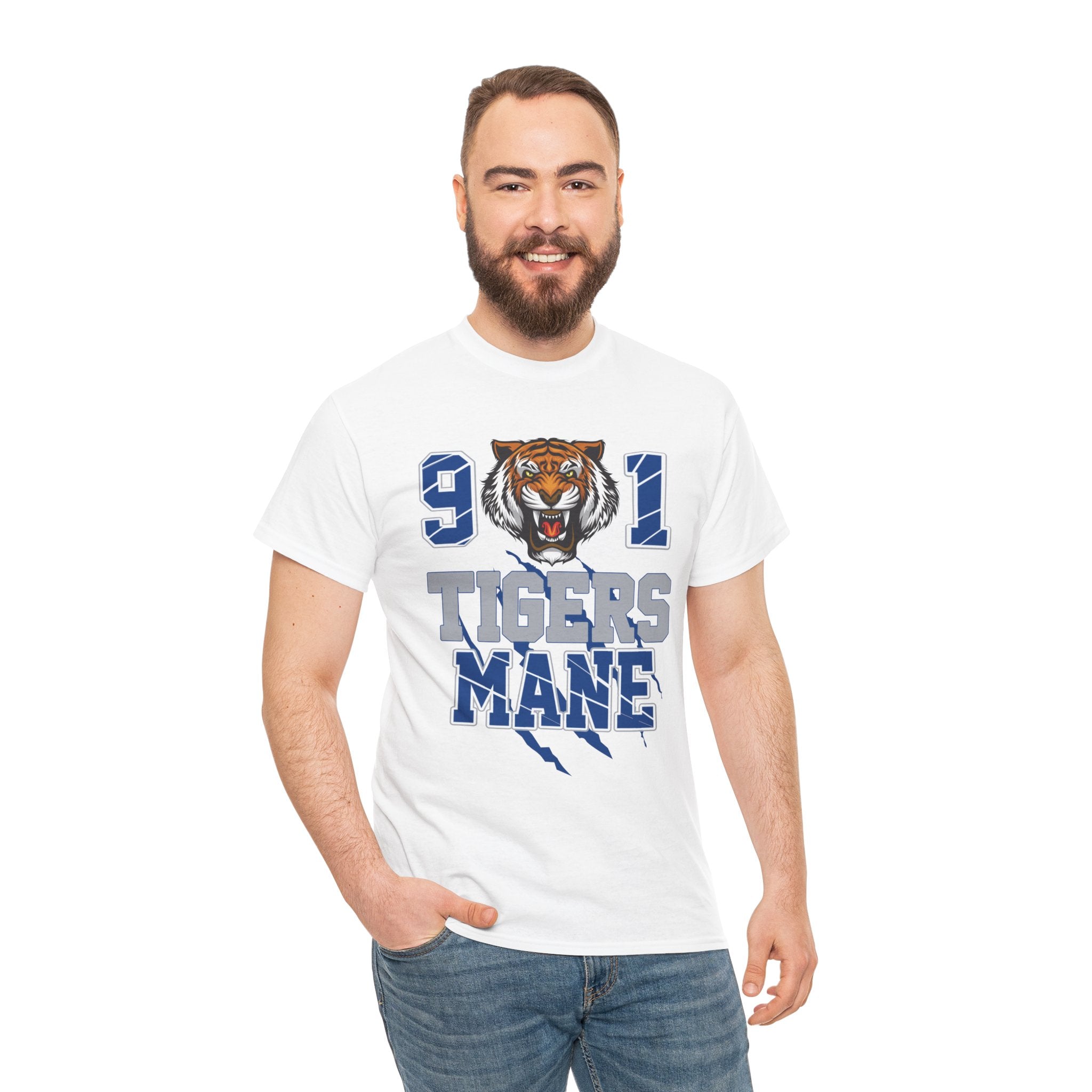 Tigers Mane Graphic T-Shirt — 901 Tiger Head College Team Tee