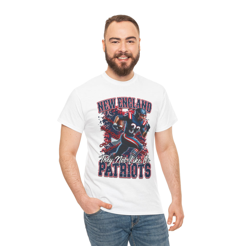 New England Patriots Football Tee — "They Not Like Us" Graphic
