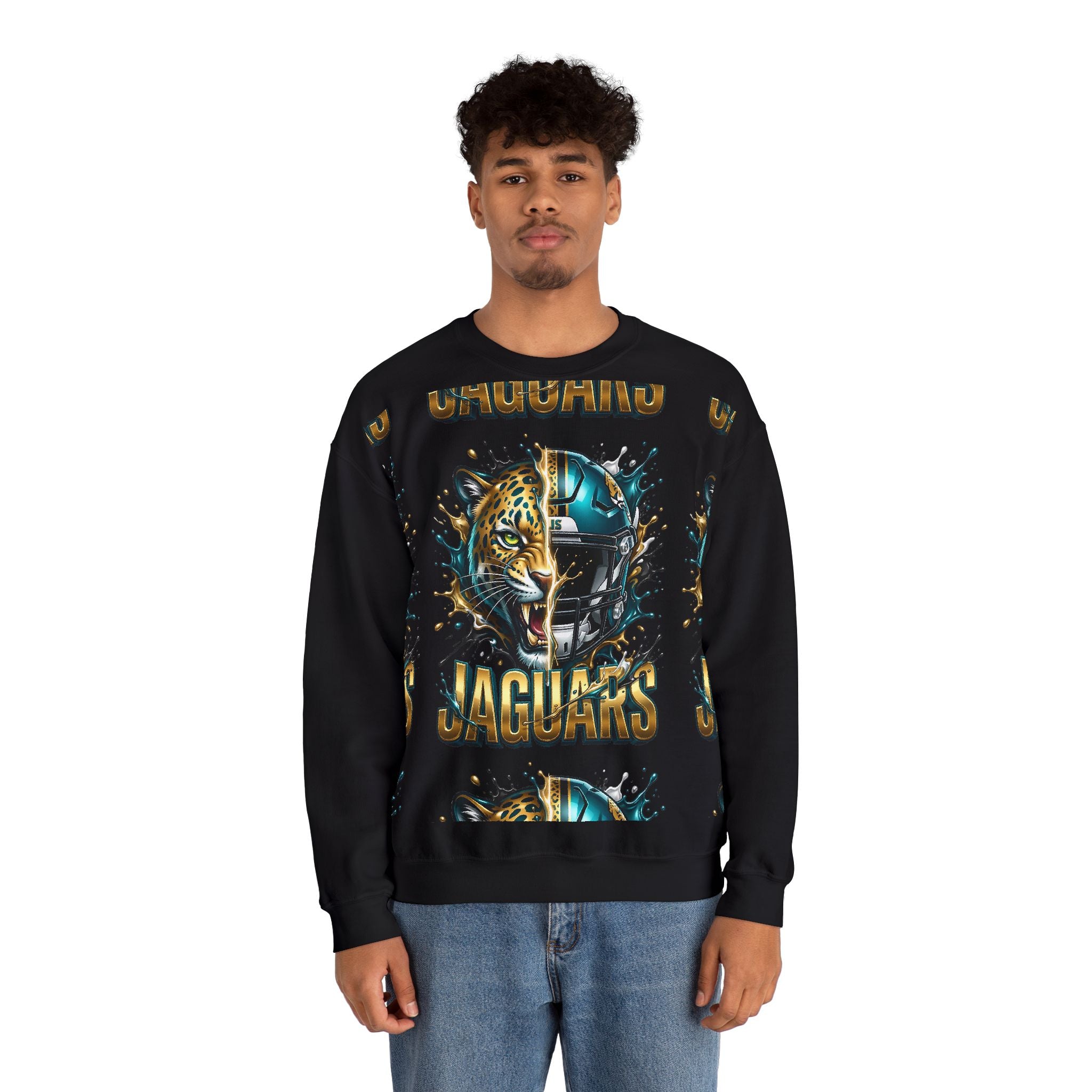 Jaguars Helmet Unisex Heavy Blend™ Crewneck Sweatshirt