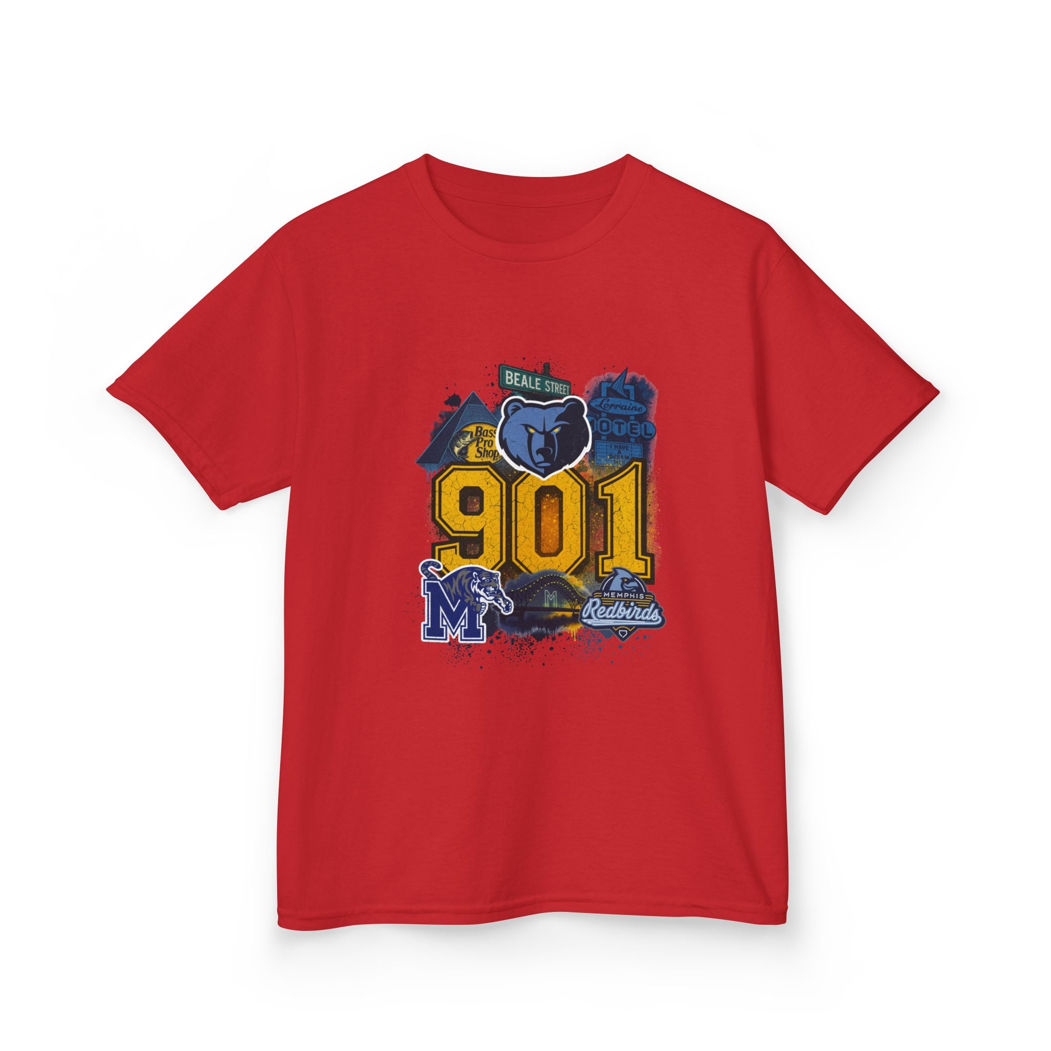 Kids Tee — '901' Memphis Pride Graphic Shirt for Children