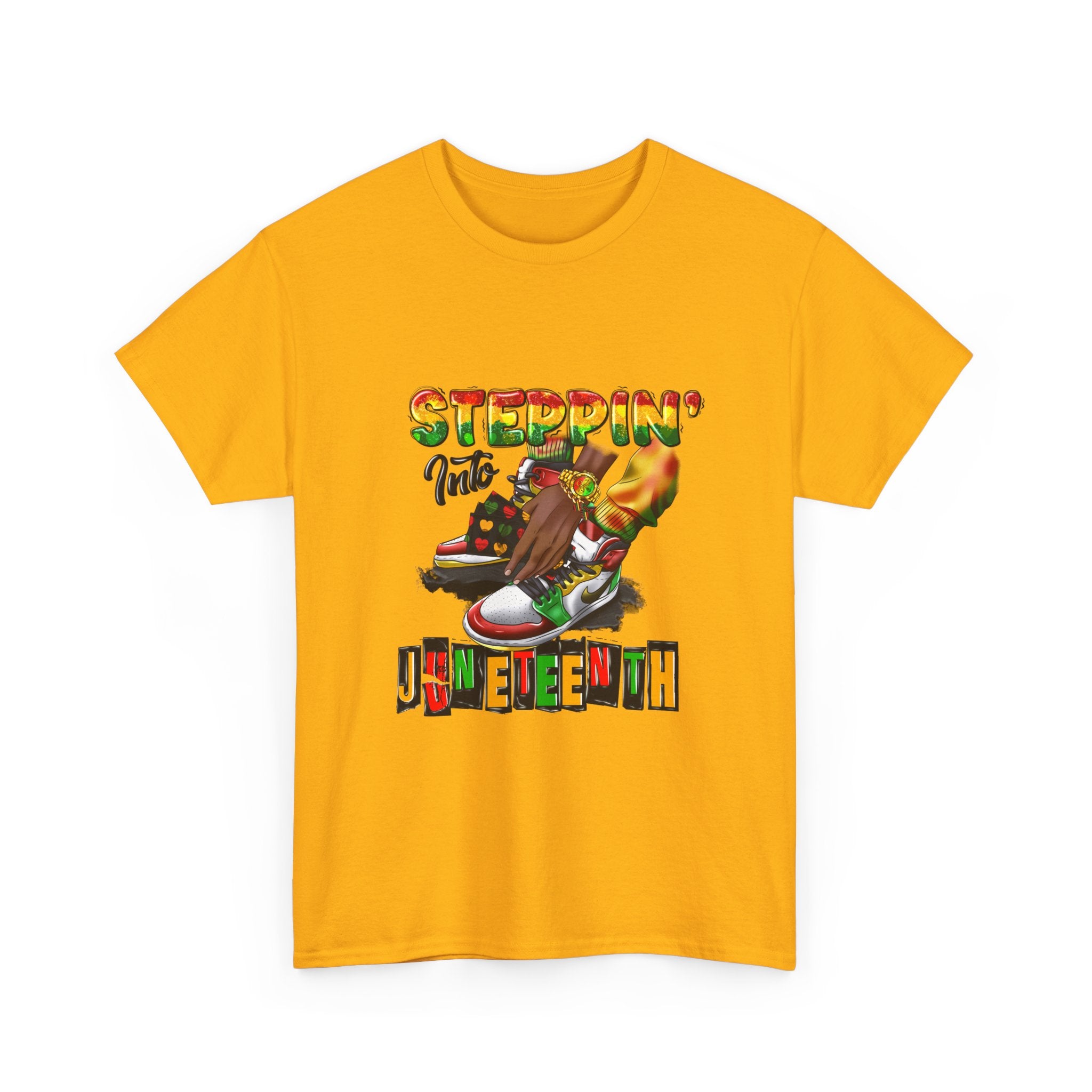 Juneteenth Steppin' T-Shirt — Retro Dance Sneakers Celebration Tee