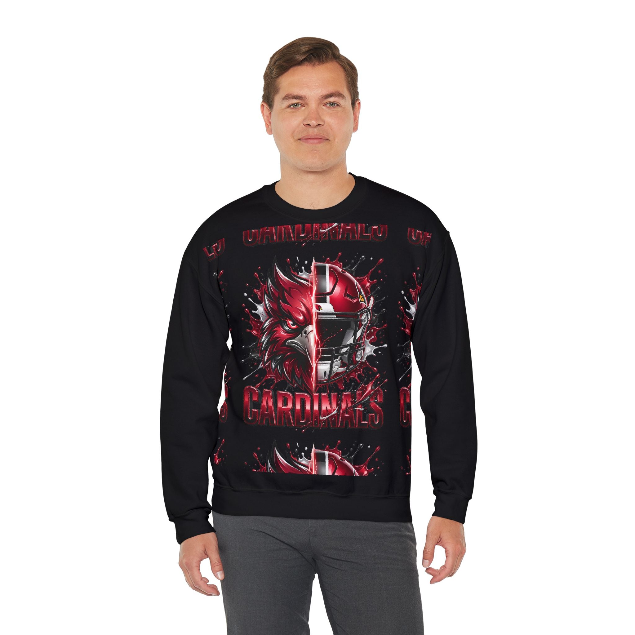 Cardinals Helmet & Roaring Cardinal Crewneck Sweatshirt