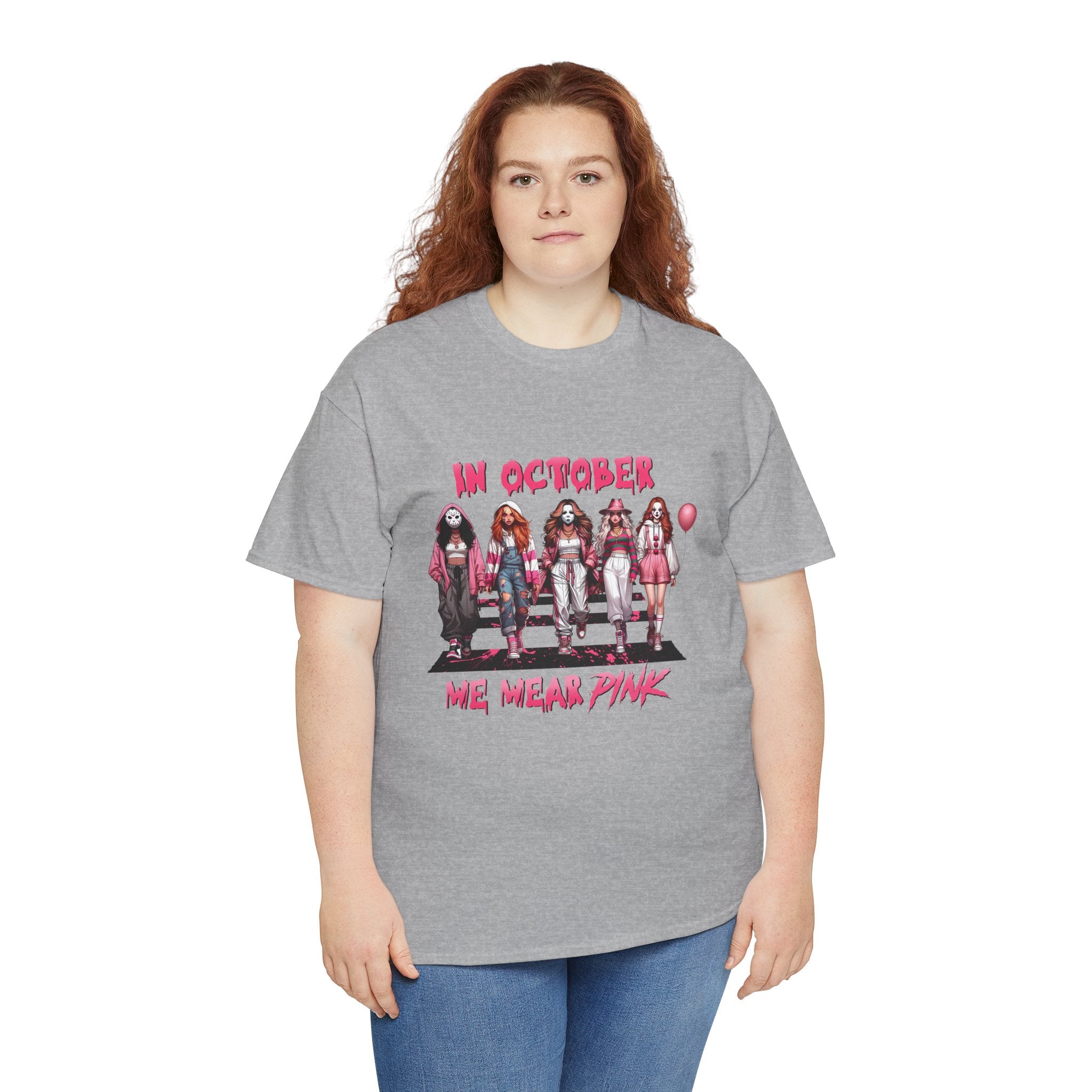 Breast Cancer Awareness T-Shirt — “In October We Wear Pink” Graphic Tee