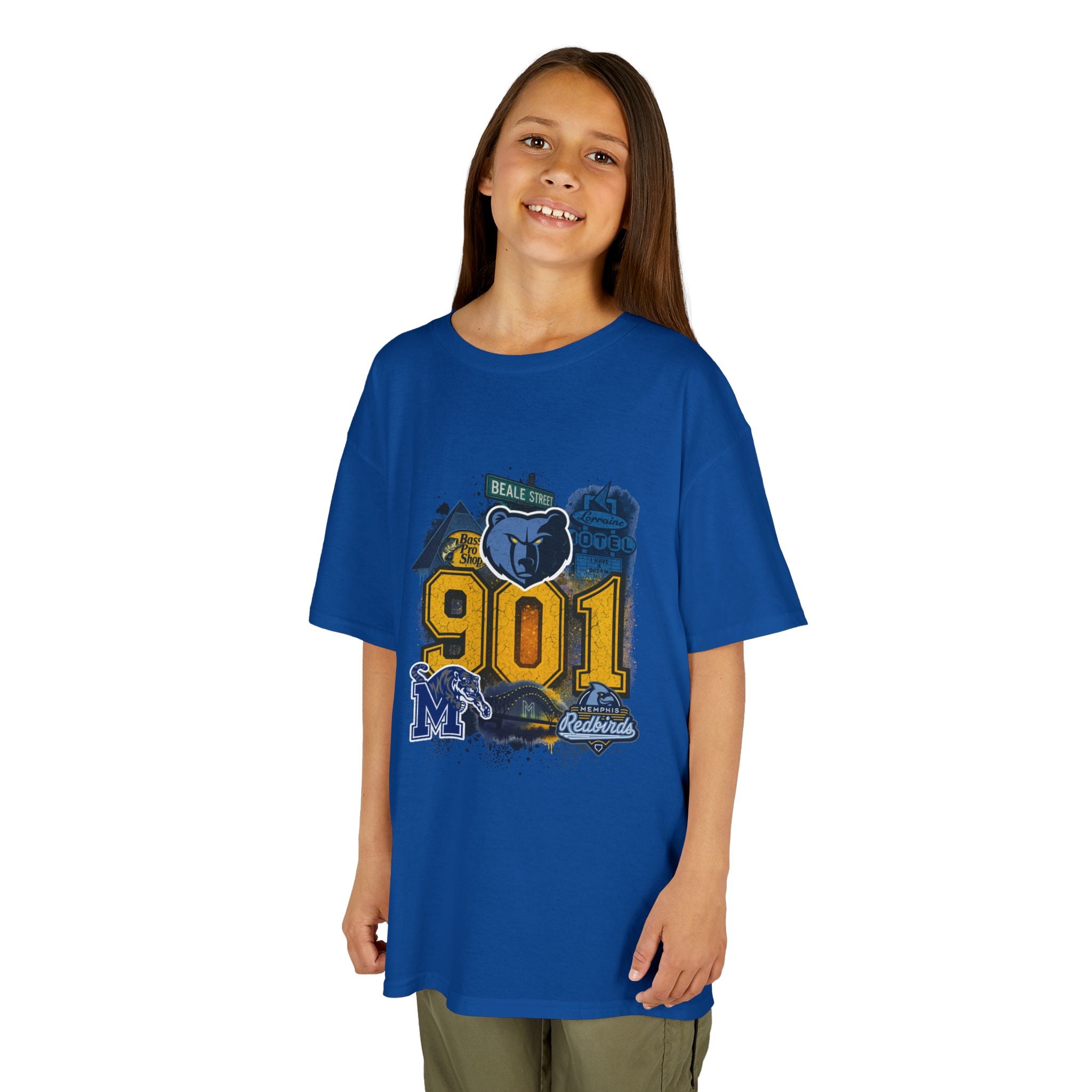 Kids Tee — '901' Memphis Pride Graphic Shirt for Children