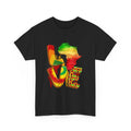 LOVE Africa Graphic T-Shirt — Rasta Colors & Kente Pattern