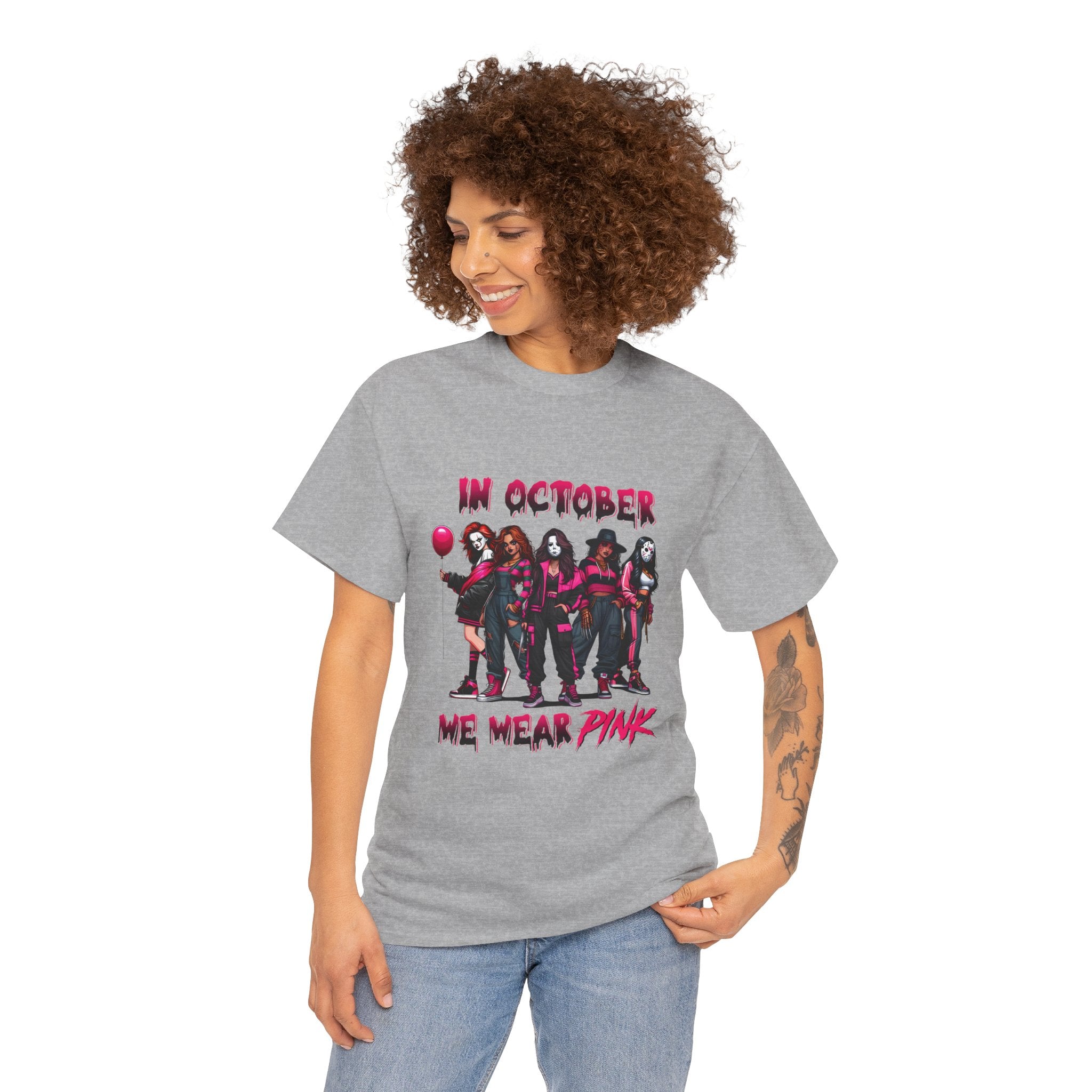 T-Shirt — "In October We Wear Pink" Breast Cancer Awareness Tee
