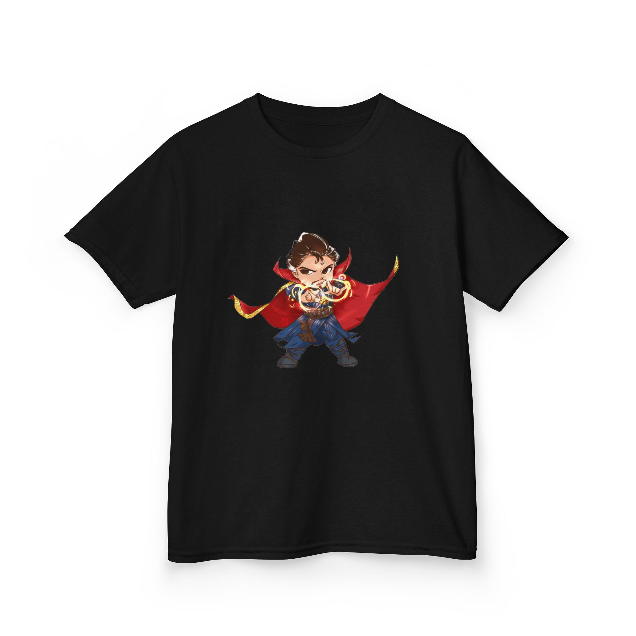 Doctor Strange Graphic Kids Tee — Cute Little Sorcerer with Red Cape Graphic