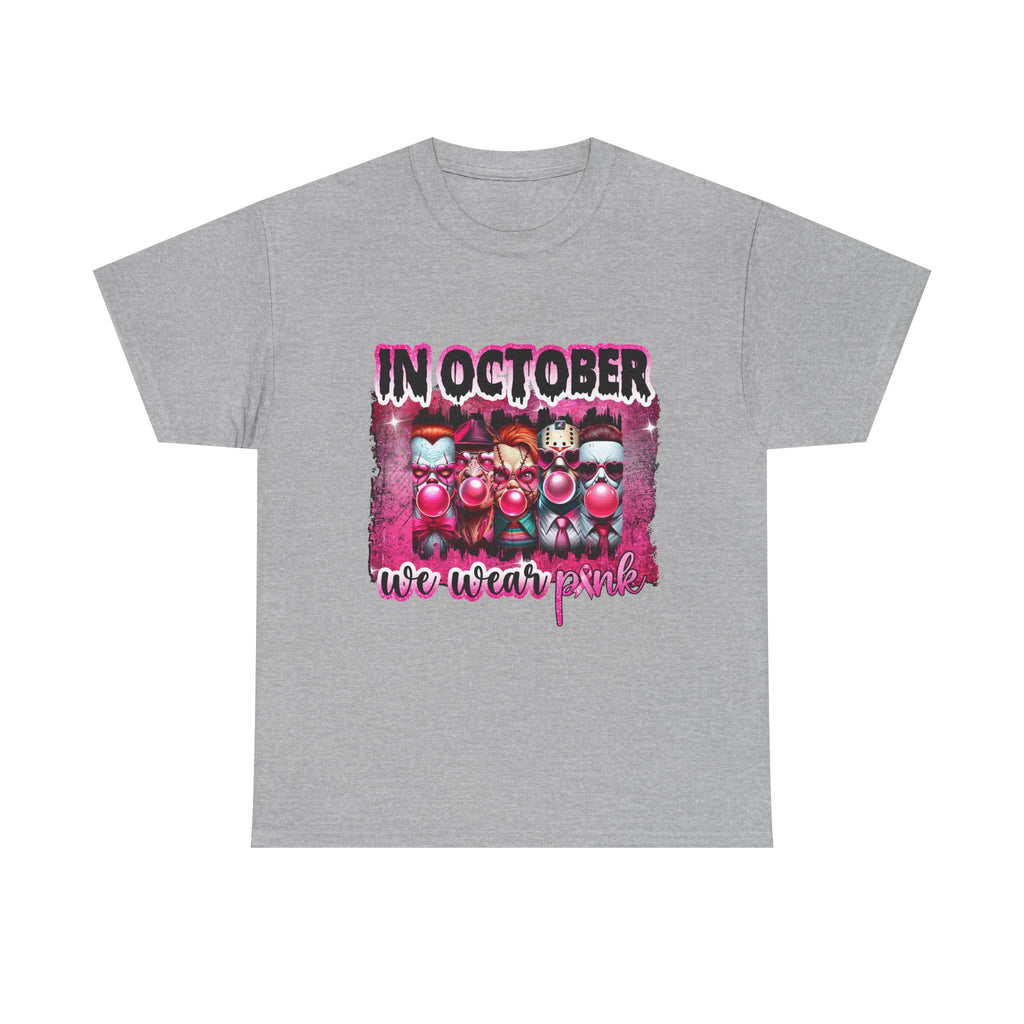 T-Shirt — "In October We Wear Pink" Breast Cancer Awareness Graphic Tee