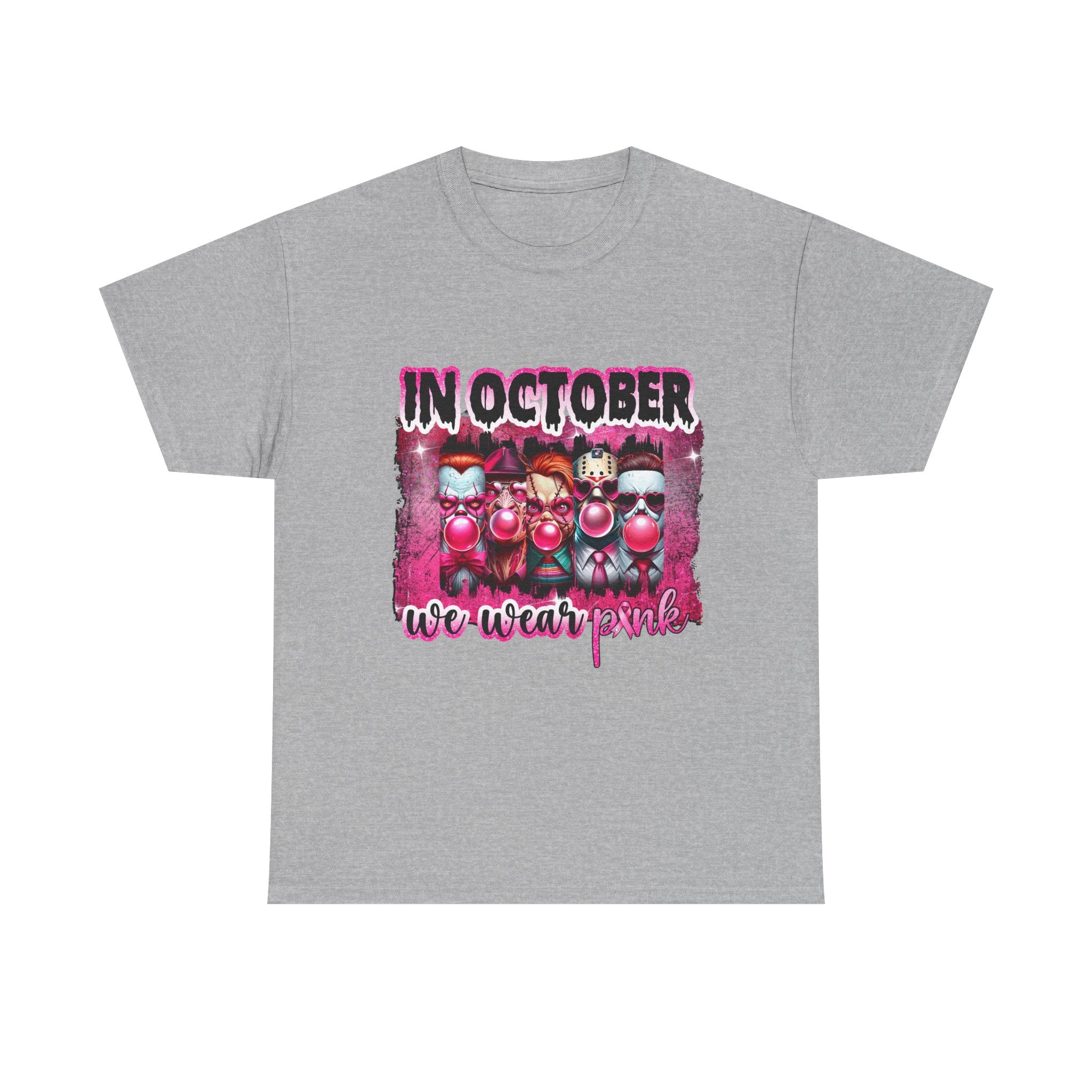 T-Shirt — "In October We Wear Pink" Breast Cancer Awareness Graphic Tee