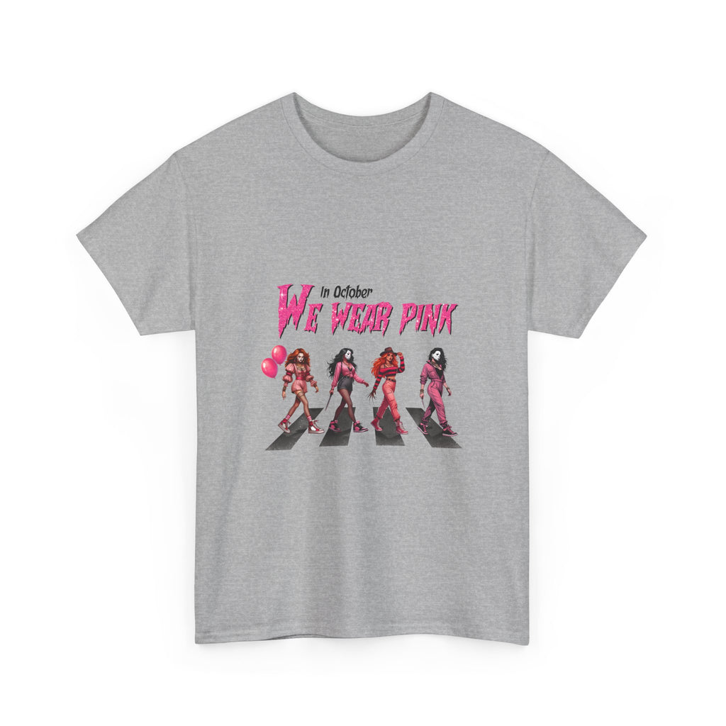 Breast Cancer Awareness T-Shirt — "In October We Wear Pink" Graphic Tee