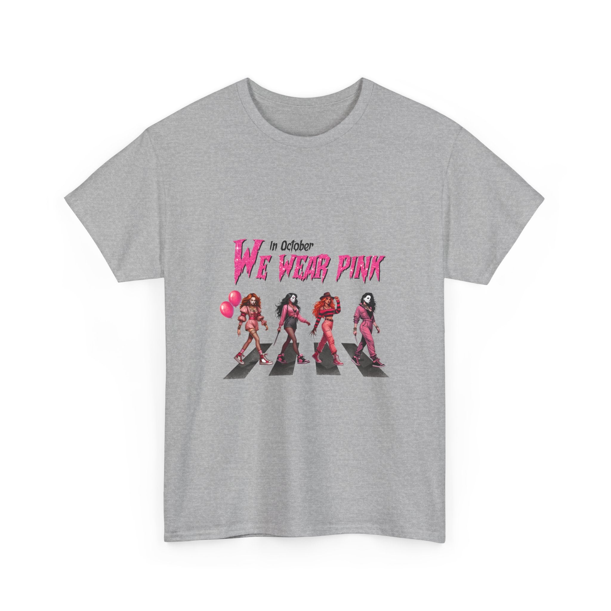 Breast Cancer Awareness T-Shirt — "In October We Wear Pink" Graphic Tee