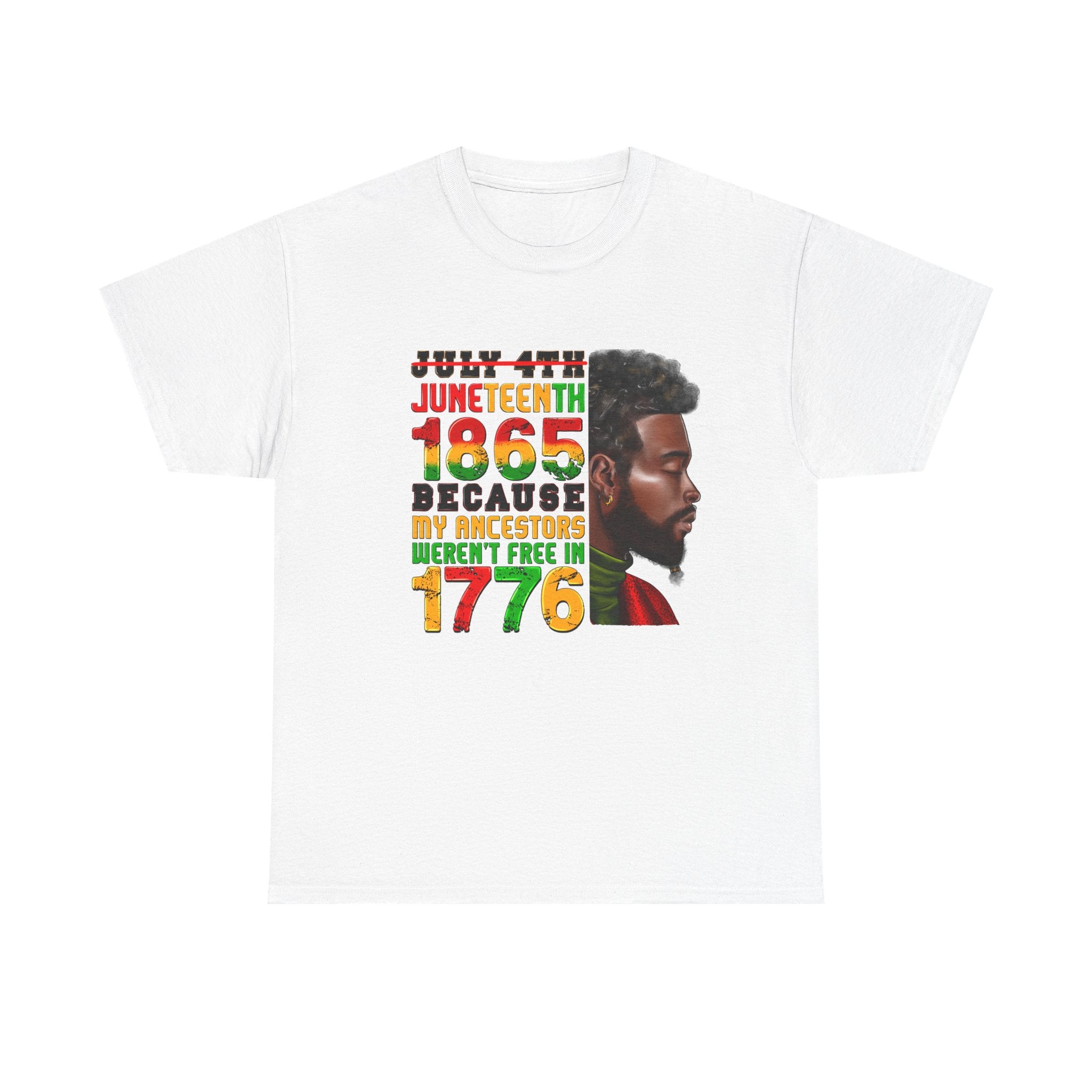 July4th vs Juneteenth 1865 T‑Shirt - “July 4th vs Juneteenth 1865 Because My Ancestors Weren’t Free in 1776” Black History Tee