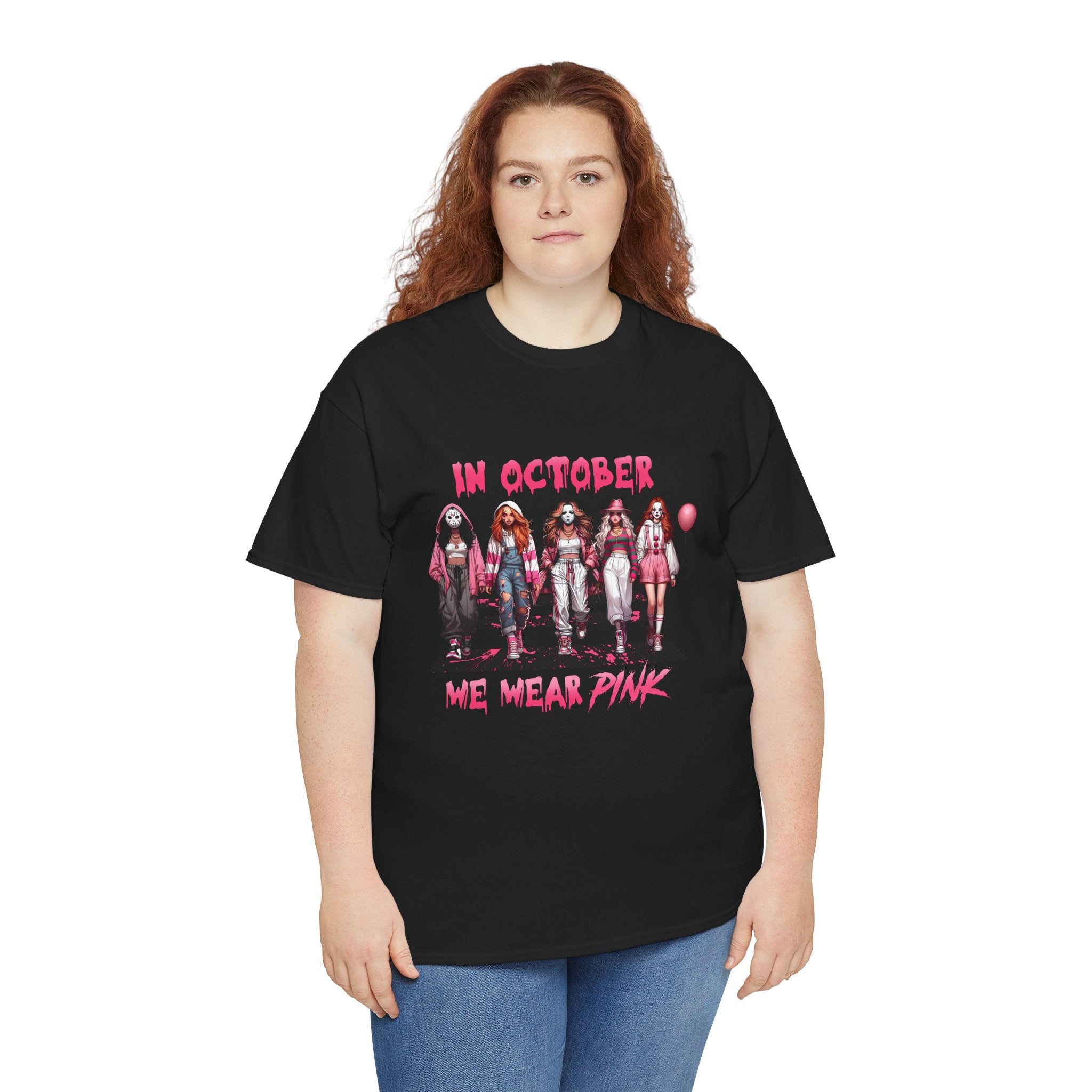 Breast Cancer Awareness T-Shirt — “In October We Wear Pink” Graphic Tee