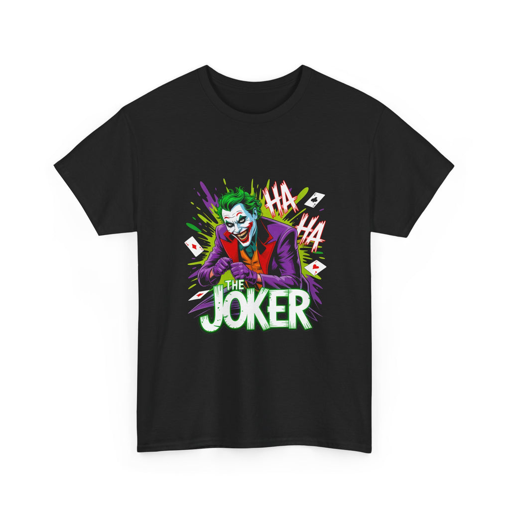 Joker Graphic T-Shirt — Vibrant Comic Horror Tee with "The Joker" Text
