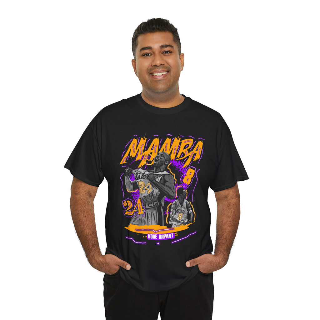 Basketball Tribute Tee — "Mamba" Graphic Jersey Numbers 24 & 8