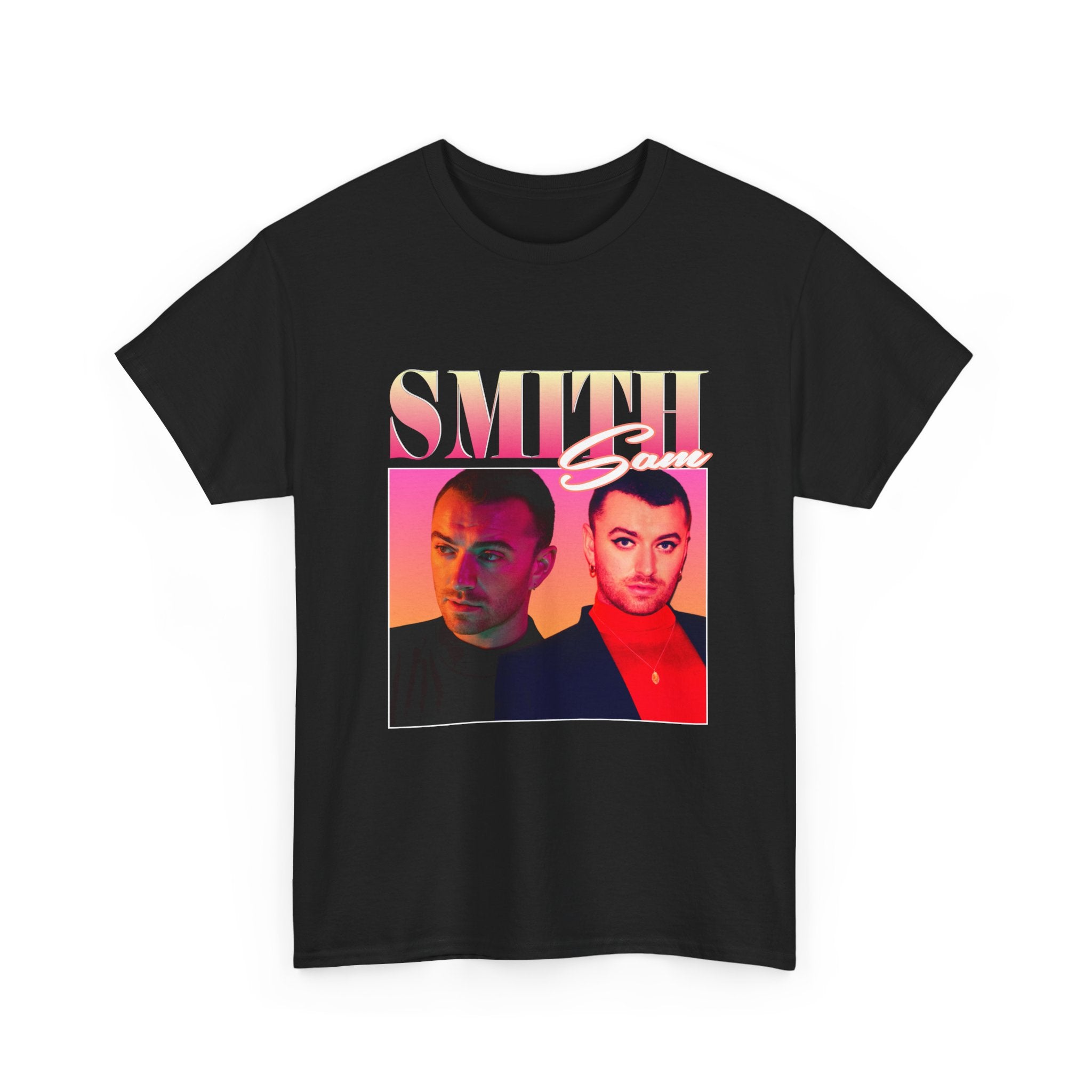 Smith & Sam Retro Portrait Tee — Vintage 80s Pop Duo Graphic T-Shirt