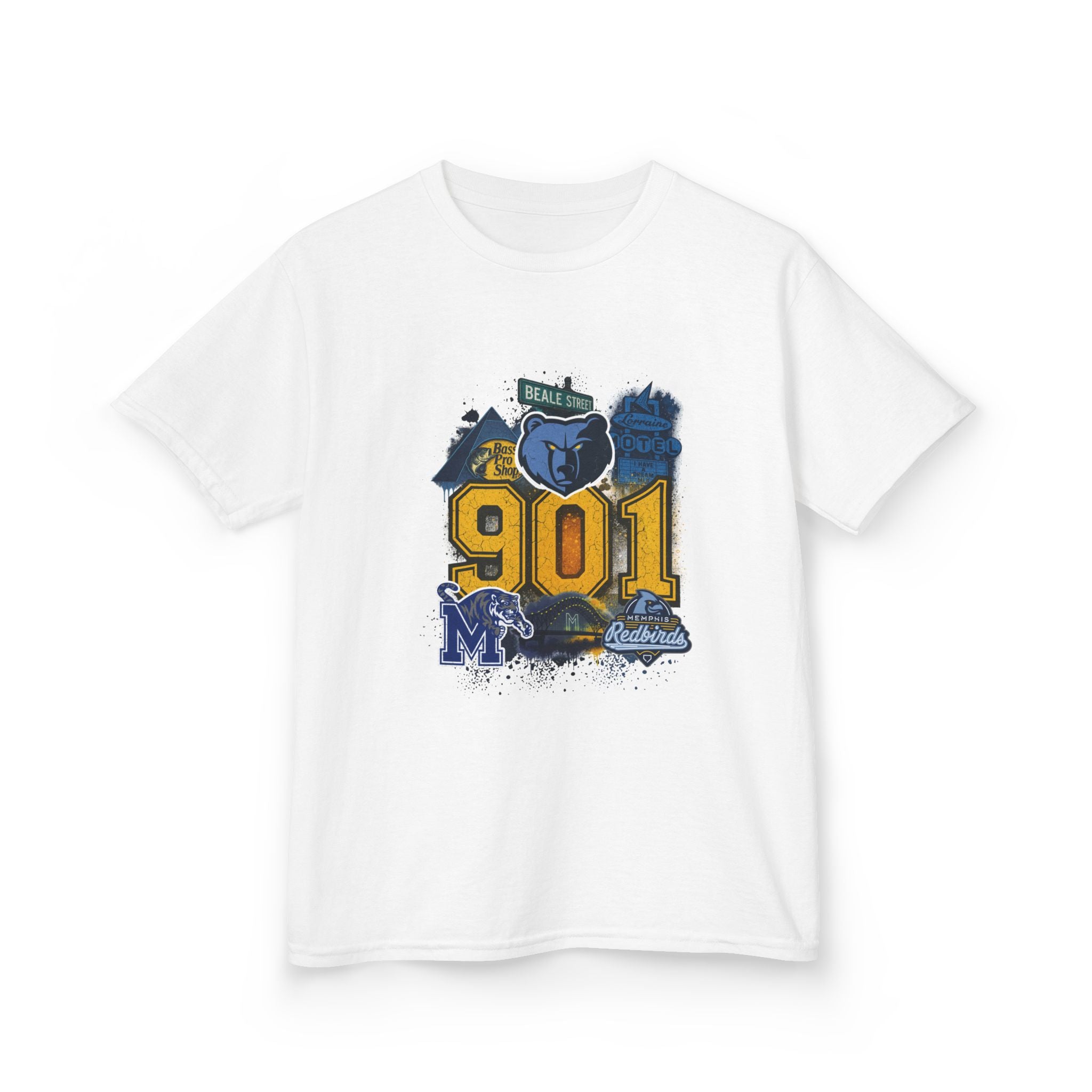 Kids Tee — '901' Memphis Pride Graphic Shirt for Children