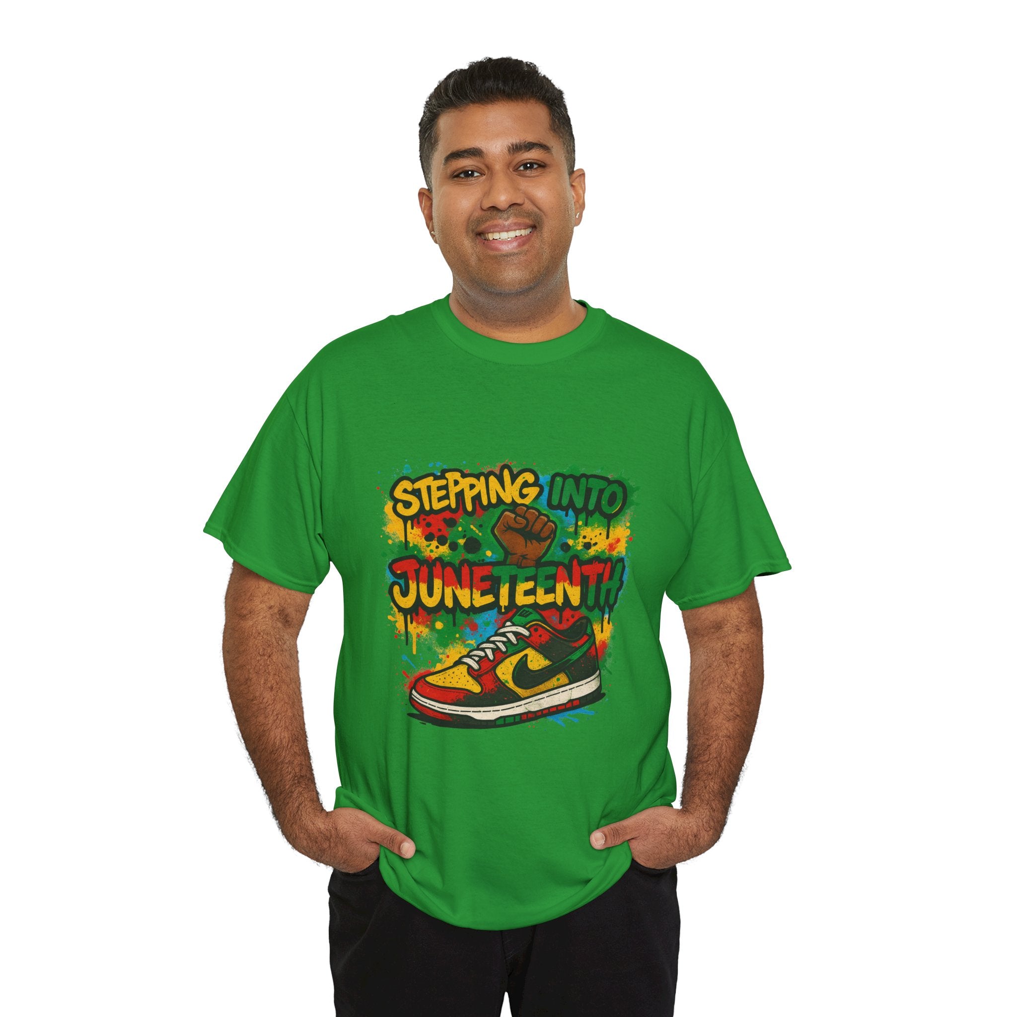Juneteenth Sneaker Tee — "Stepping Into Juneteenth" Celebration T-Shirt