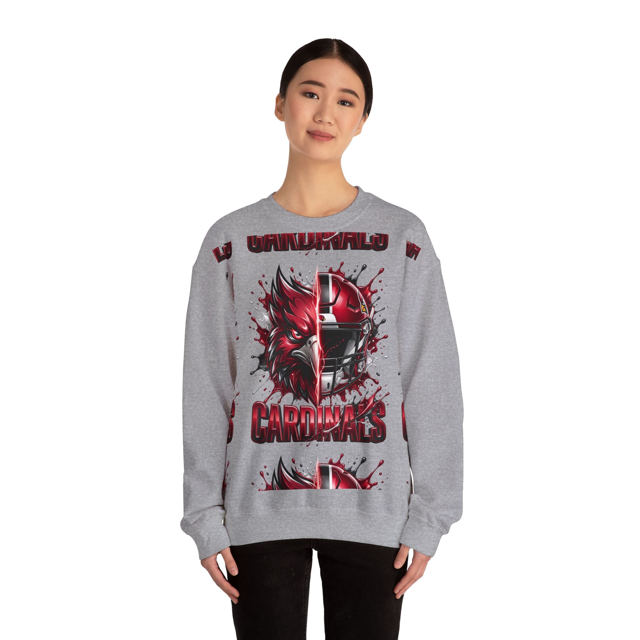 Cardinals Helmet & Roaring Cardinal Crewneck Sweatshirt
