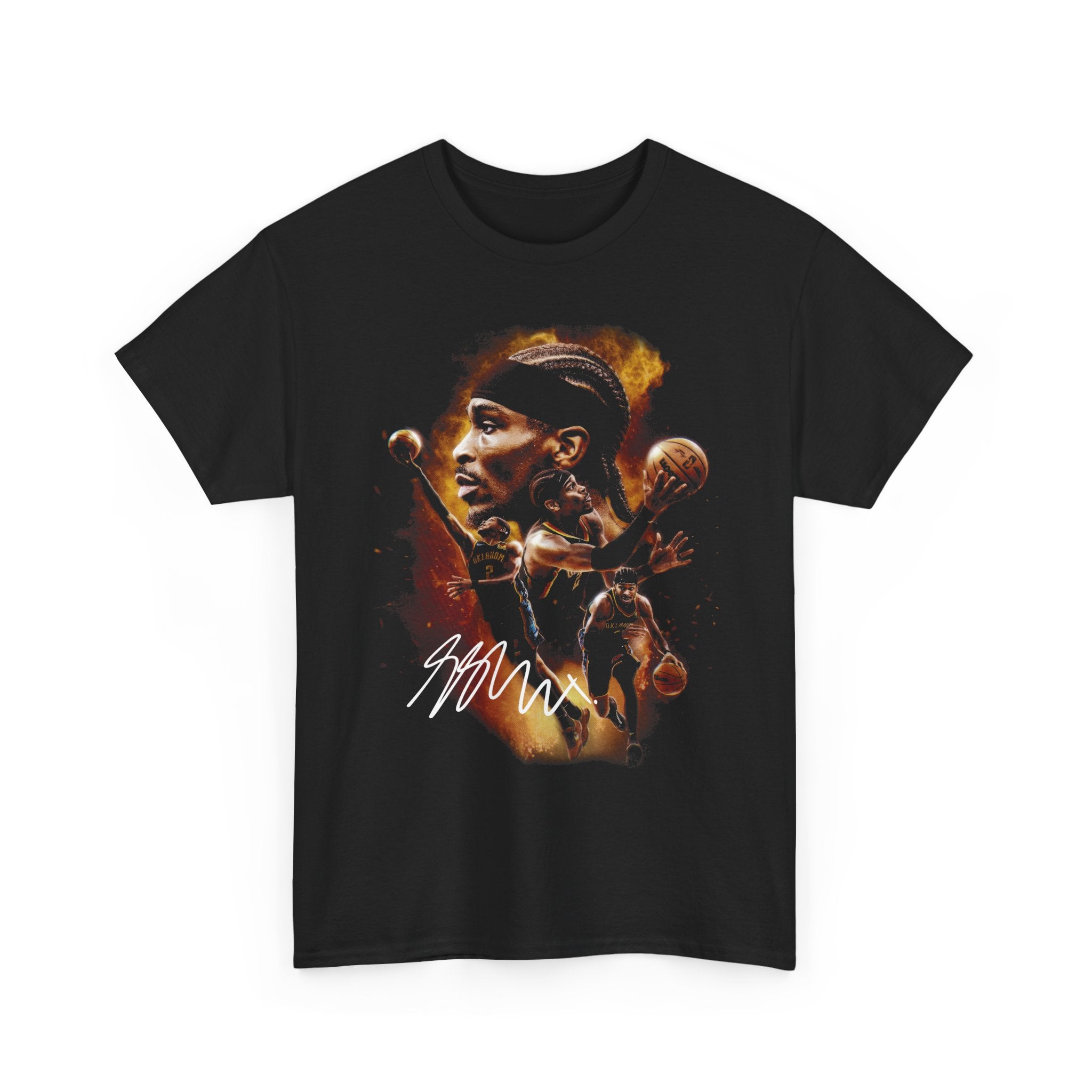 Shai Gilgeous-Alexander Basketball Player Graphic Tee — Signature Collage Sports T‑Shirt