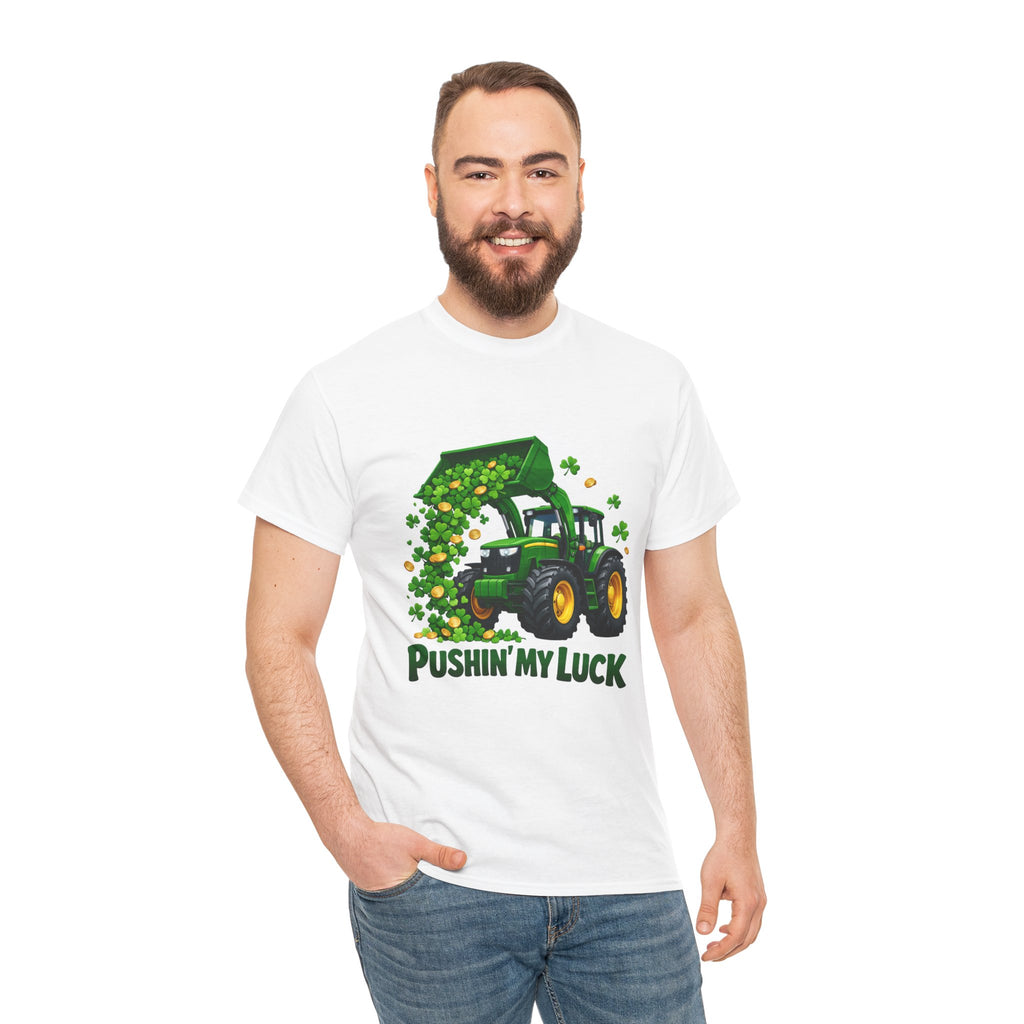 Tractor "Pushin' My Luck" St. Patrick's Day Tee