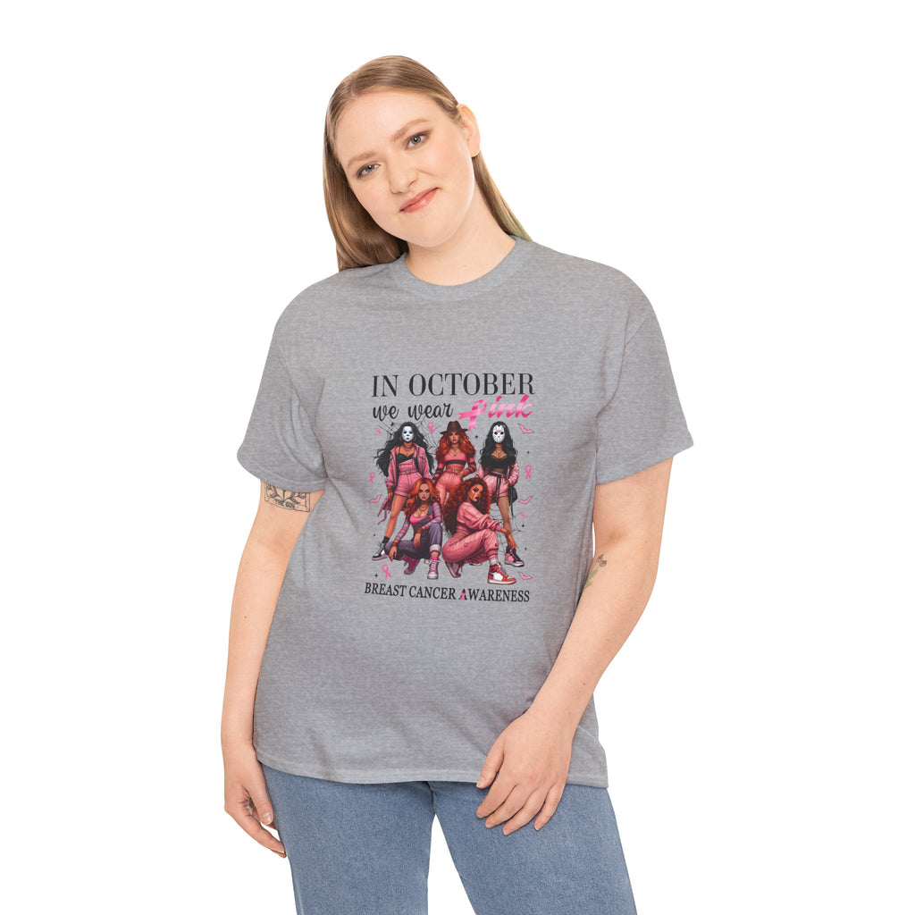 Breast Cancer Awareness T-Shirt — "In October We Wear Pink" Empowerment Tee