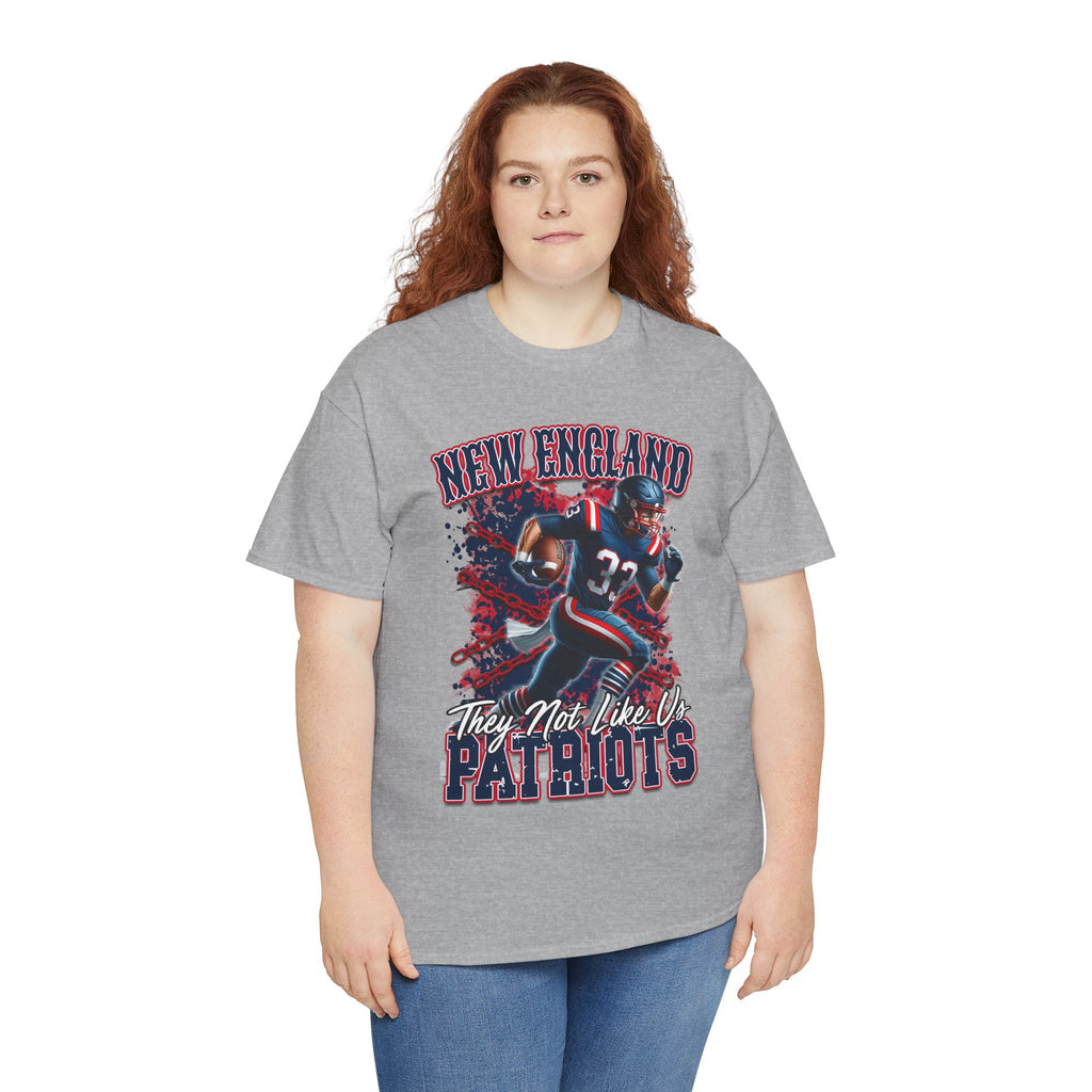 New England Patriots Football Tee — "They Not Like Us" Graphic