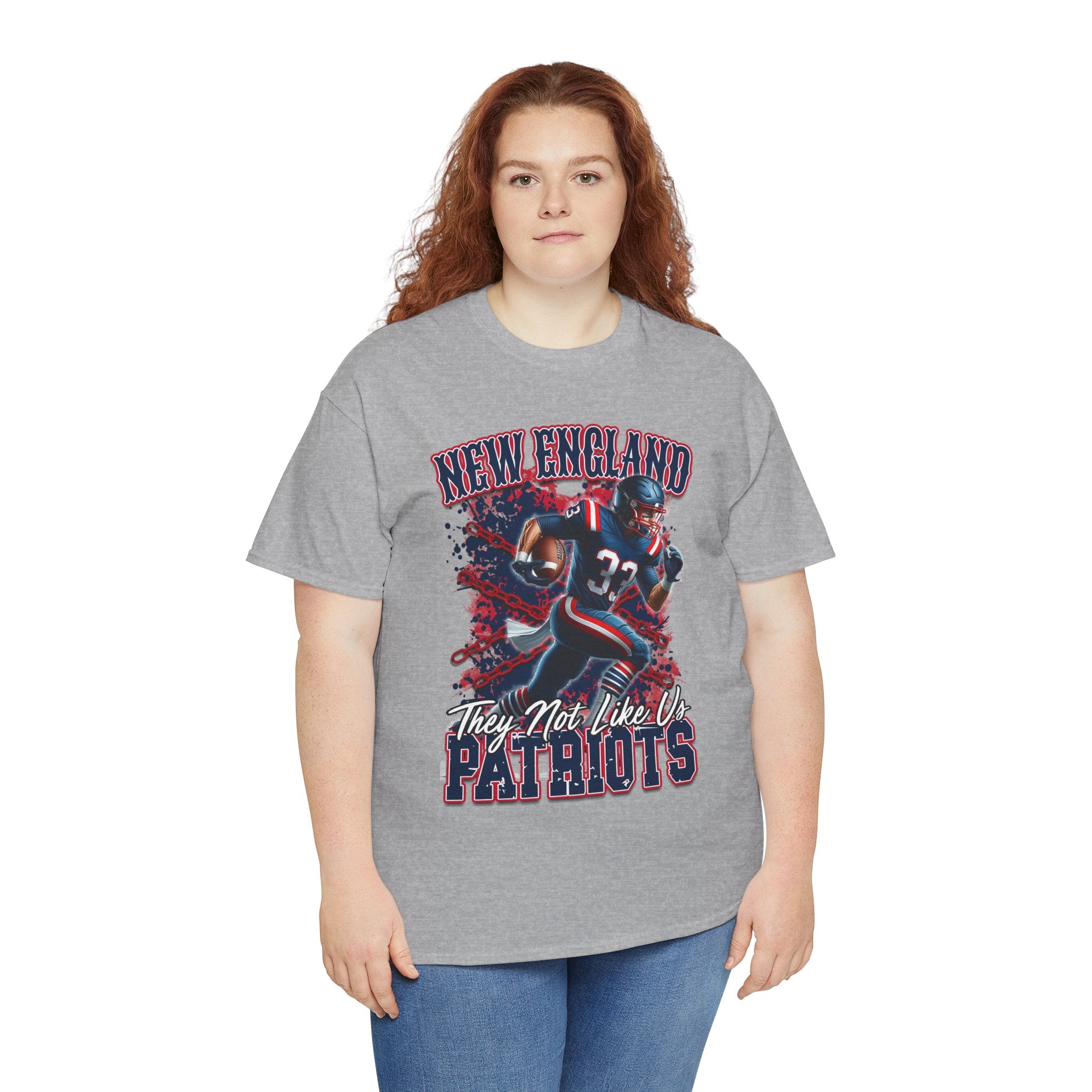 New England Patriots Football Tee — "They Not Like Us" Graphic