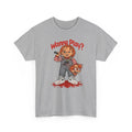 Horror Doll Graphic T-Shirt — "Wanna Play?" Creepy Chucky Style Tee