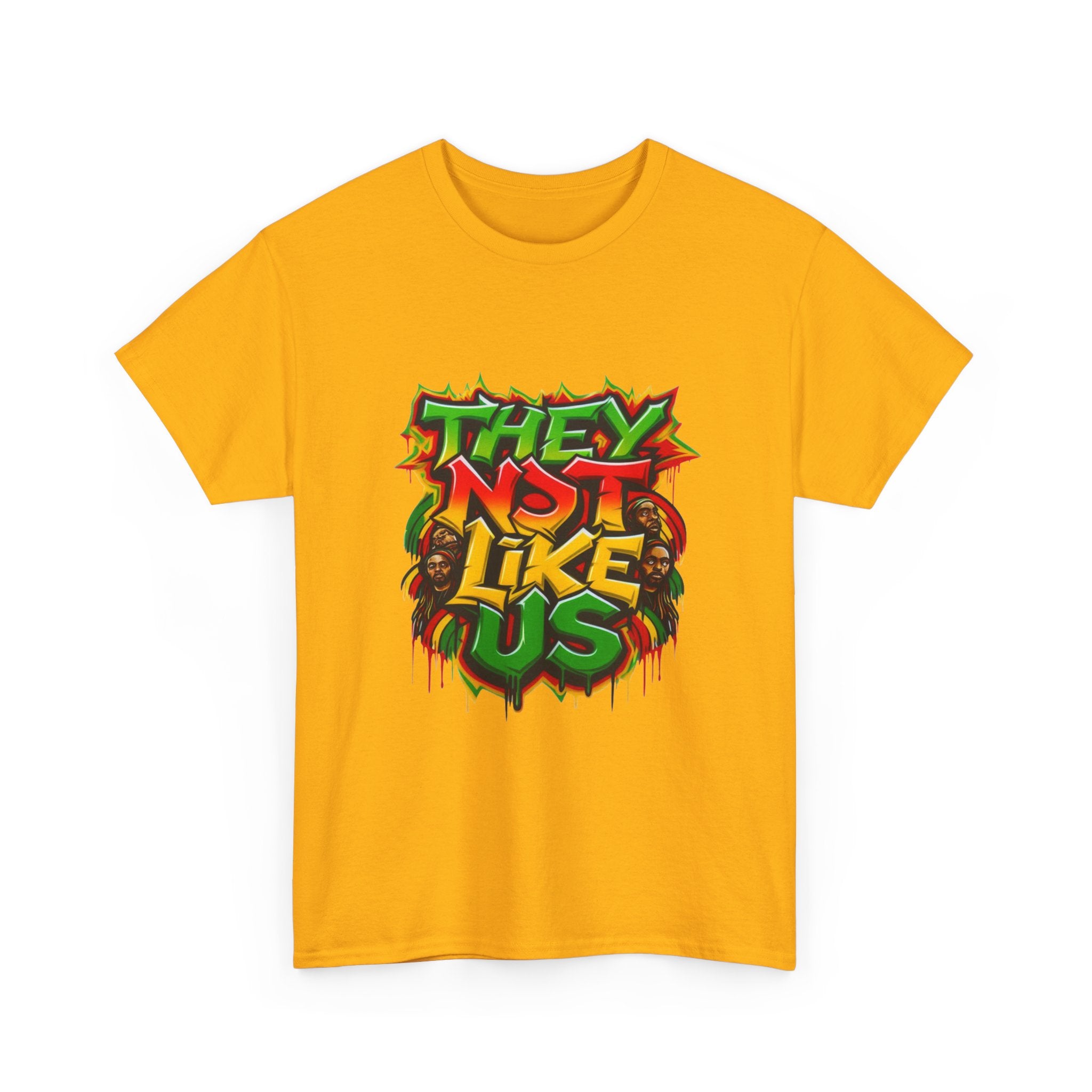 They Not Like Us Tee — Rasta Graffiti Streetwear T-Shirt