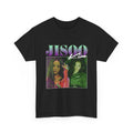 Jisoo Kim Photo Tee — Retro Neon K-Pop Graphic T-Shirt