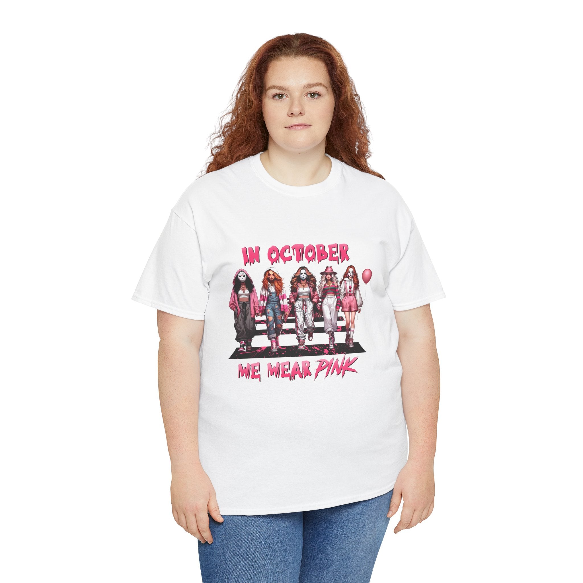 Breast Cancer Awareness T-Shirt — “In October We Wear Pink” Graphic Tee