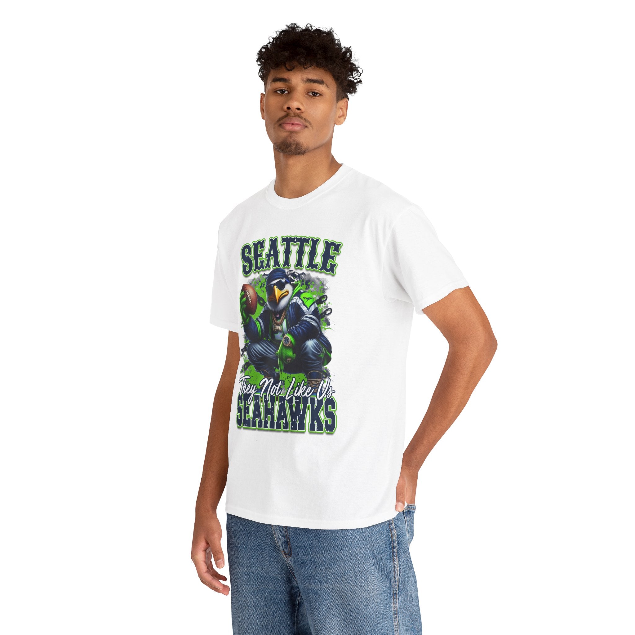 Seattle Seahawks Graphic Tee — "They Not Like Us" Football Fan Shirt