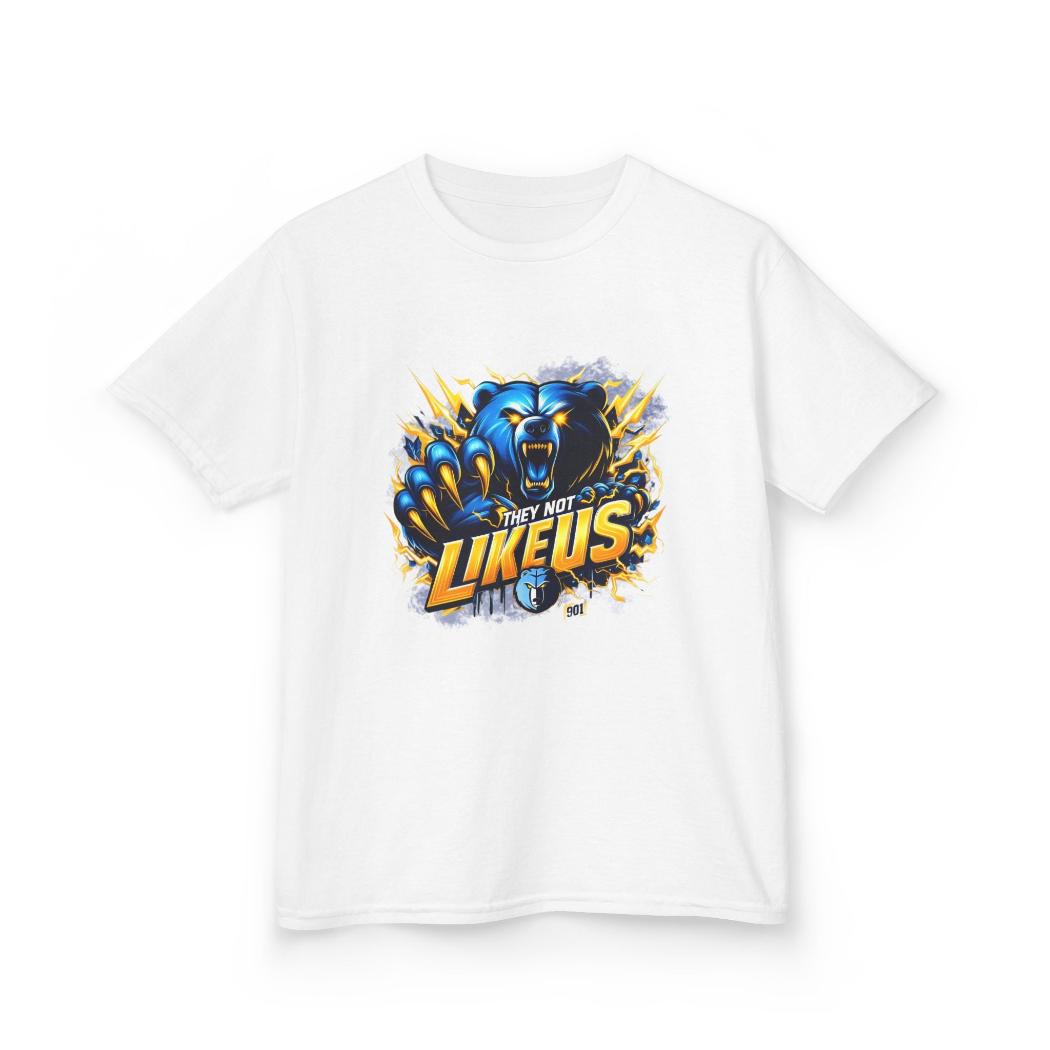 Kids Tee — Fierce Blue Bear 'Like Us' Graphic