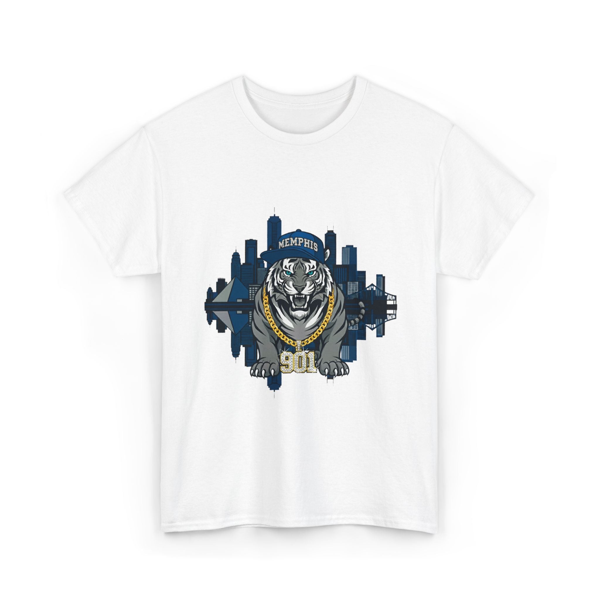 Tiger City Skyline T‑Shirt — Memphis 901 Vintage Sports Graphic Tee