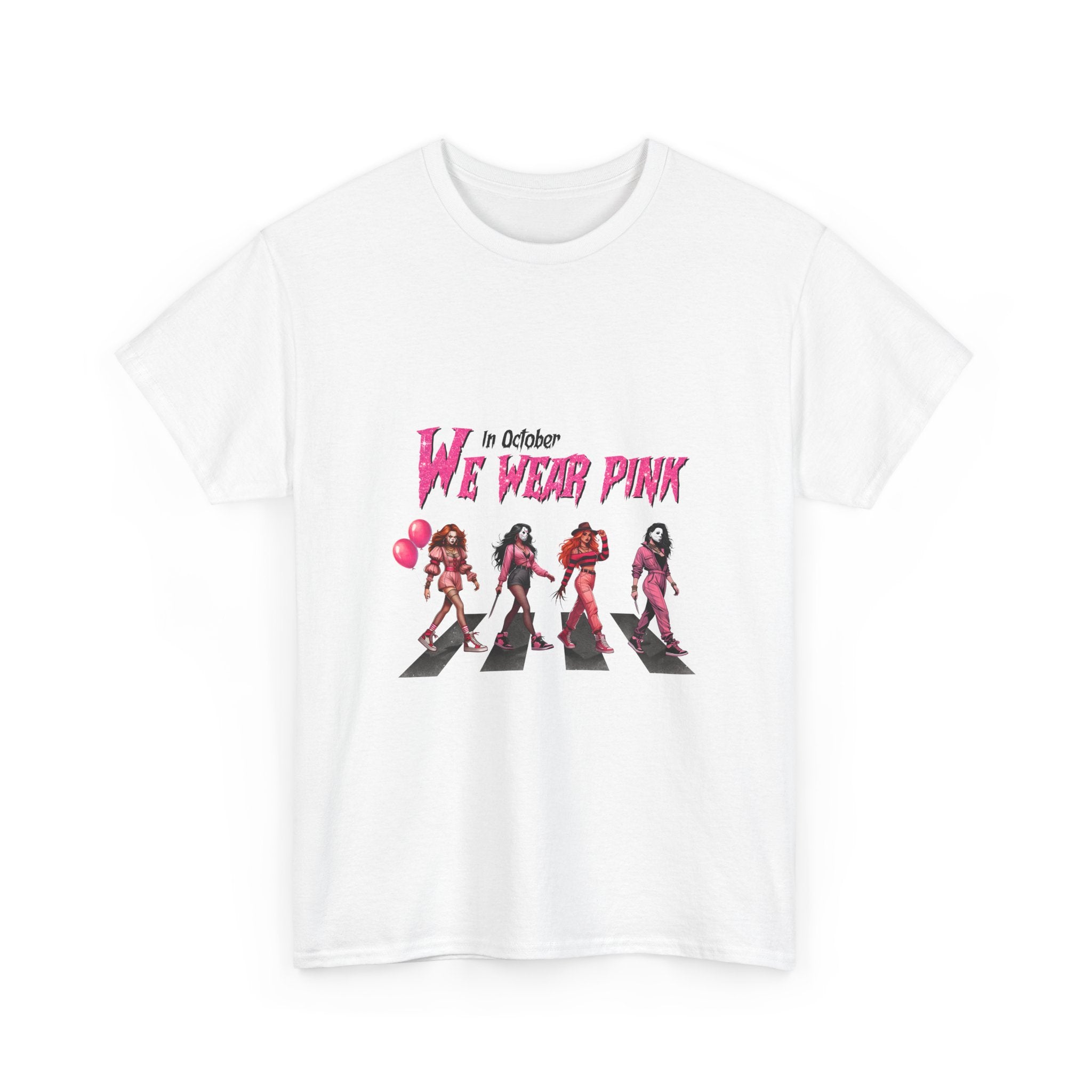 Breast Cancer Awareness T-Shirt — "In October We Wear Pink" Graphic Tee