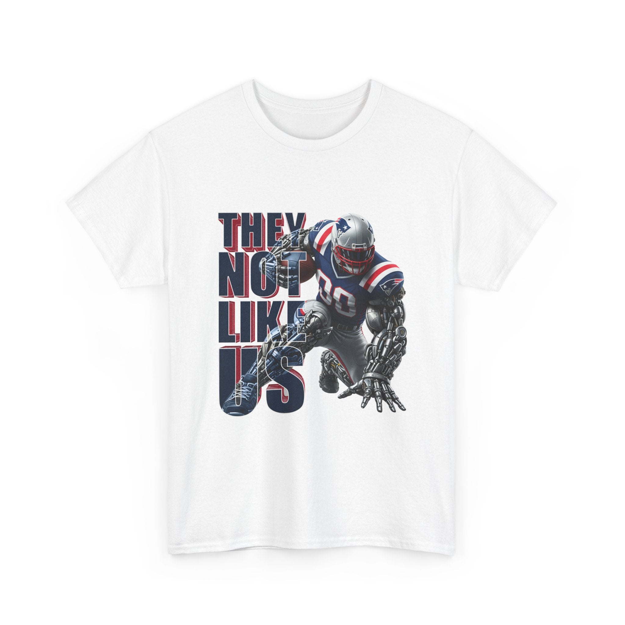 New England Patriots Football Predator T-Shirt — 'They No Like Us' Gridiron Graphic Tee